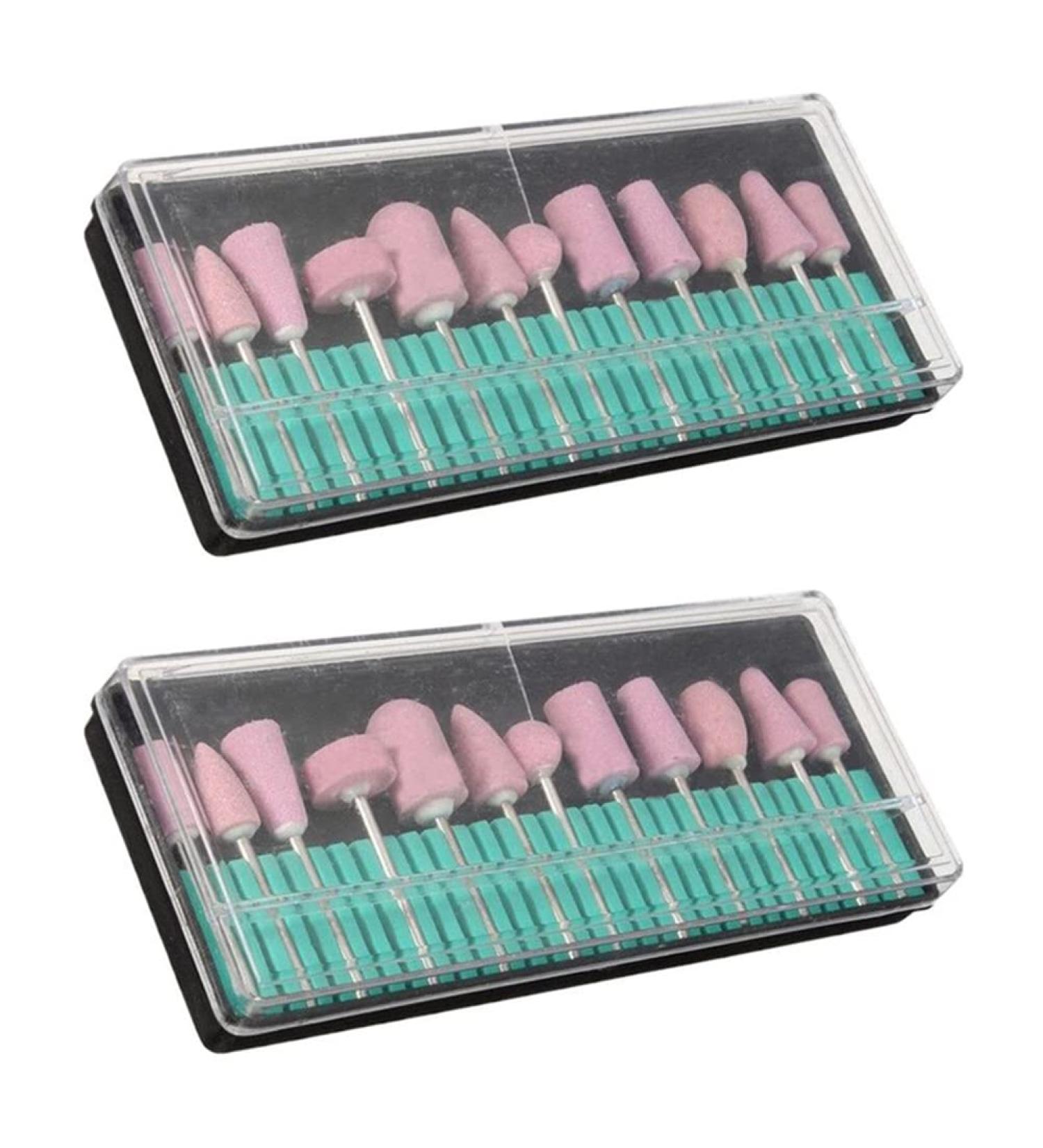 Bonkshire 24 Pieces Professional Polishing Grinding Tools Nail Art Ceramic Drill Bits - Buy Online on GoSupps.com