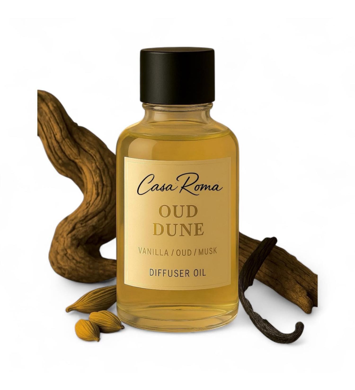 Casa Roma Oud Dune Aroma Oil Premium Cold-Air Diffuser Oil Blend with Patchouli Saffron Vanilla & Oud Compatible with Casa Roma & Waterless Diffusers (120ml Bottle) - Buy Online on GoSupps.com