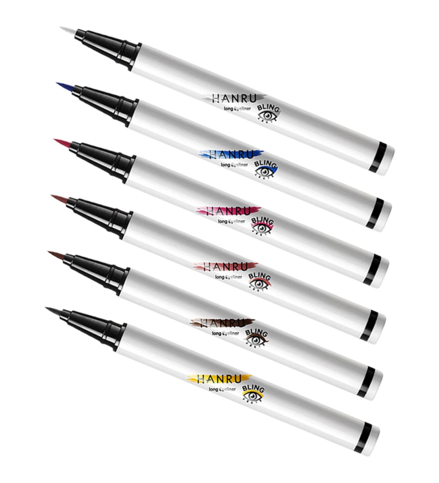 DOITOOL Makeup 6pcs Eyeliner Pencil White Eye Liner Pencils Eye Liner Cosmetic Liquid Eyeliner Make up Template - Buy Online on GoSupps.com