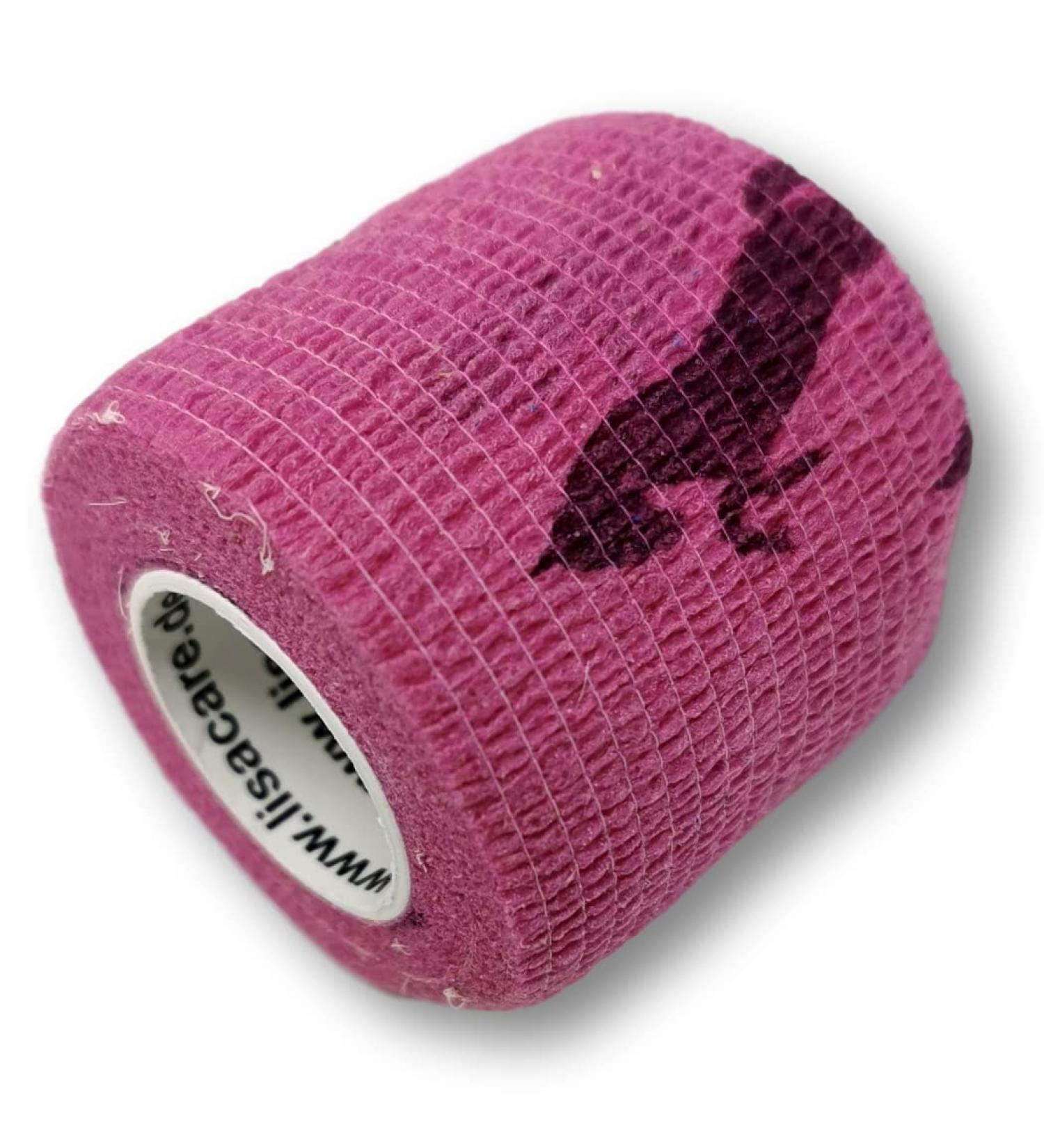 Lisacare Horse Accessories - 2 Rolls 5cm Wide Adhesive Bandage for Pets & Horses - Cohesive Self-Adhering & Elastic - Huge Color & Motif Selection (Pink) - Buy Online on GoSupps.com