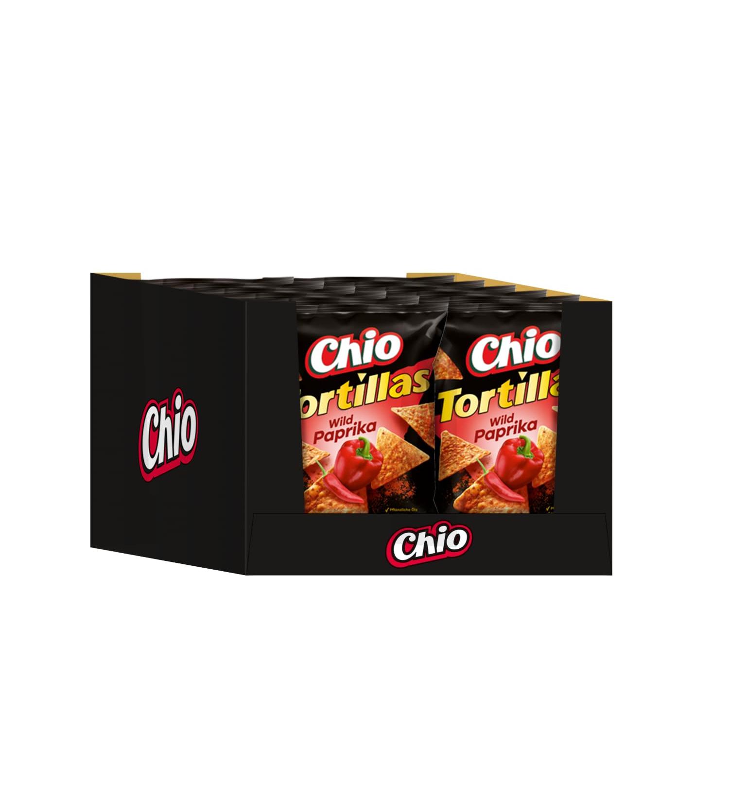 Chio Tortillas Wild Paprika 110g pack of 12 (12 x 110 g)