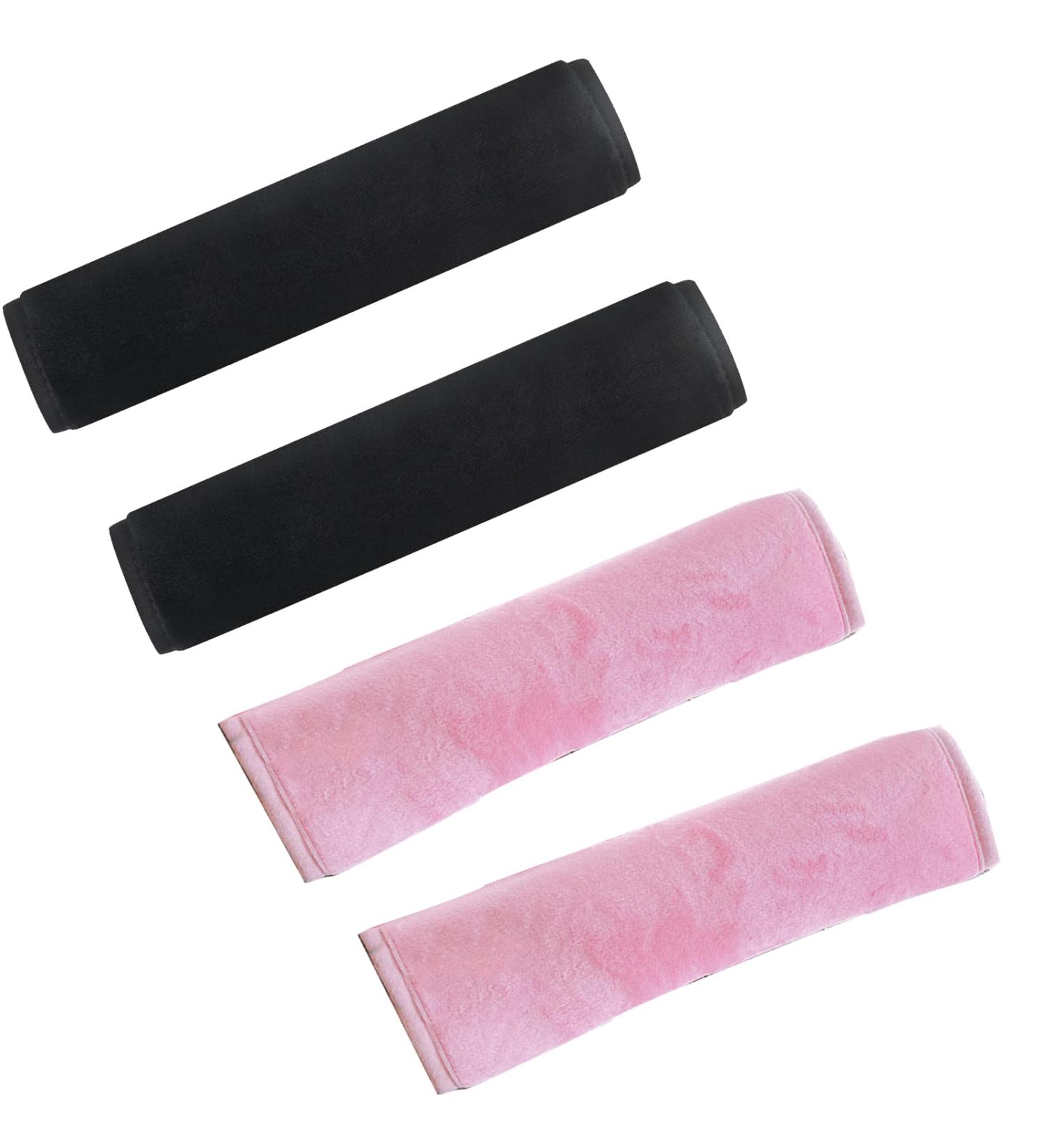 Koboko 4-Piece Seat Belt Cushion Set for Kids | Pink & Black Car Belt Protection & Comfort - Buy Online on GoSupps.com