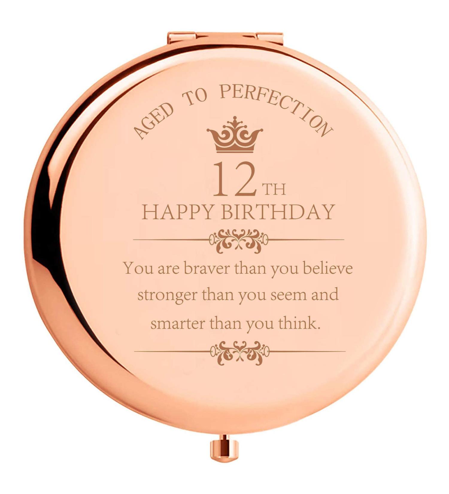 12th Birthday Gift for Girls | Inspirational Makeup Compact Mirror | Unique Gift for Daughter, Sister, Niece - Buy Online on GoSupps.com