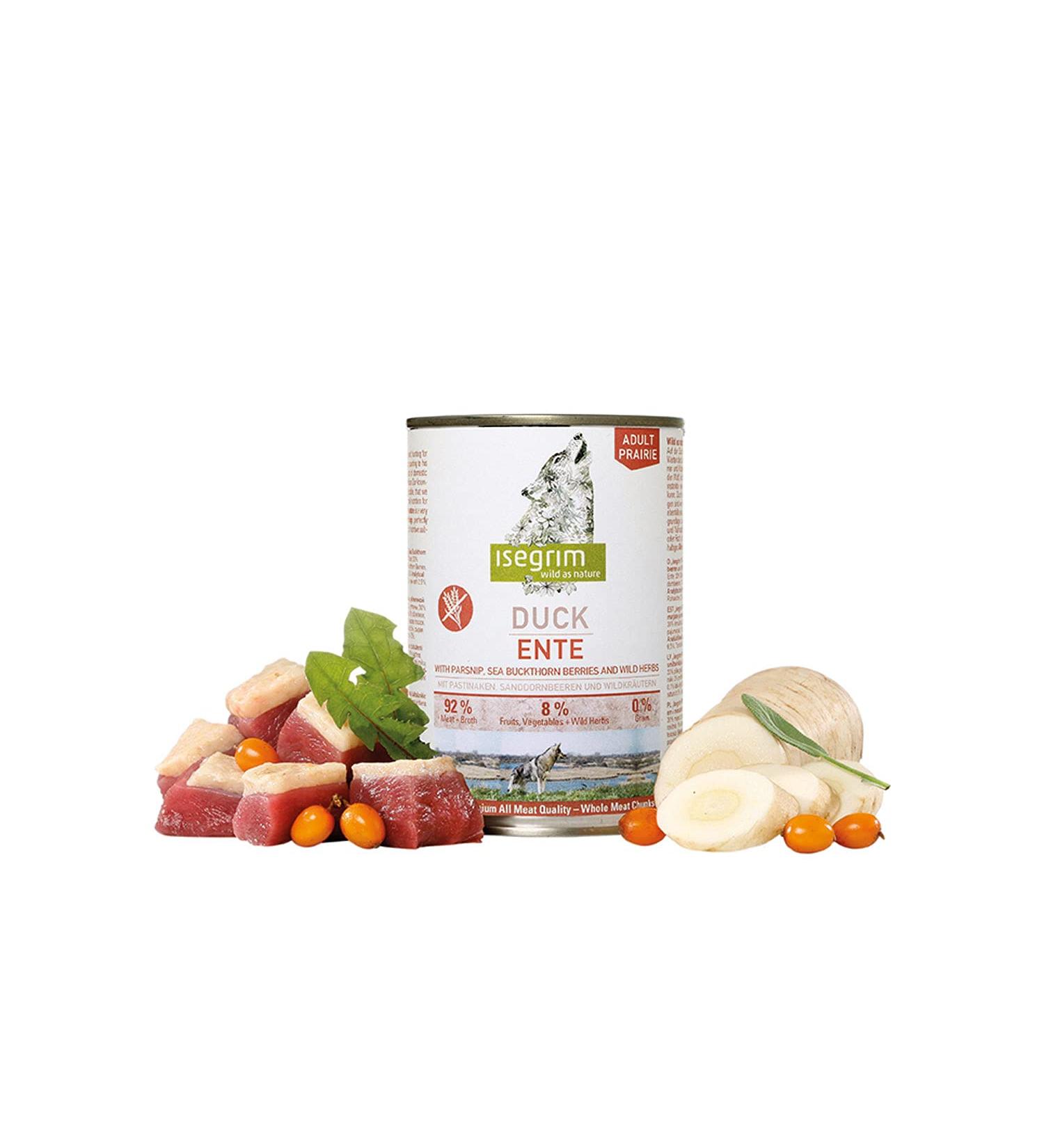 ISEGRIM Adult Duck + Chirivia Sea Buckthorn Berries and Wild Herbs 800 g Dog