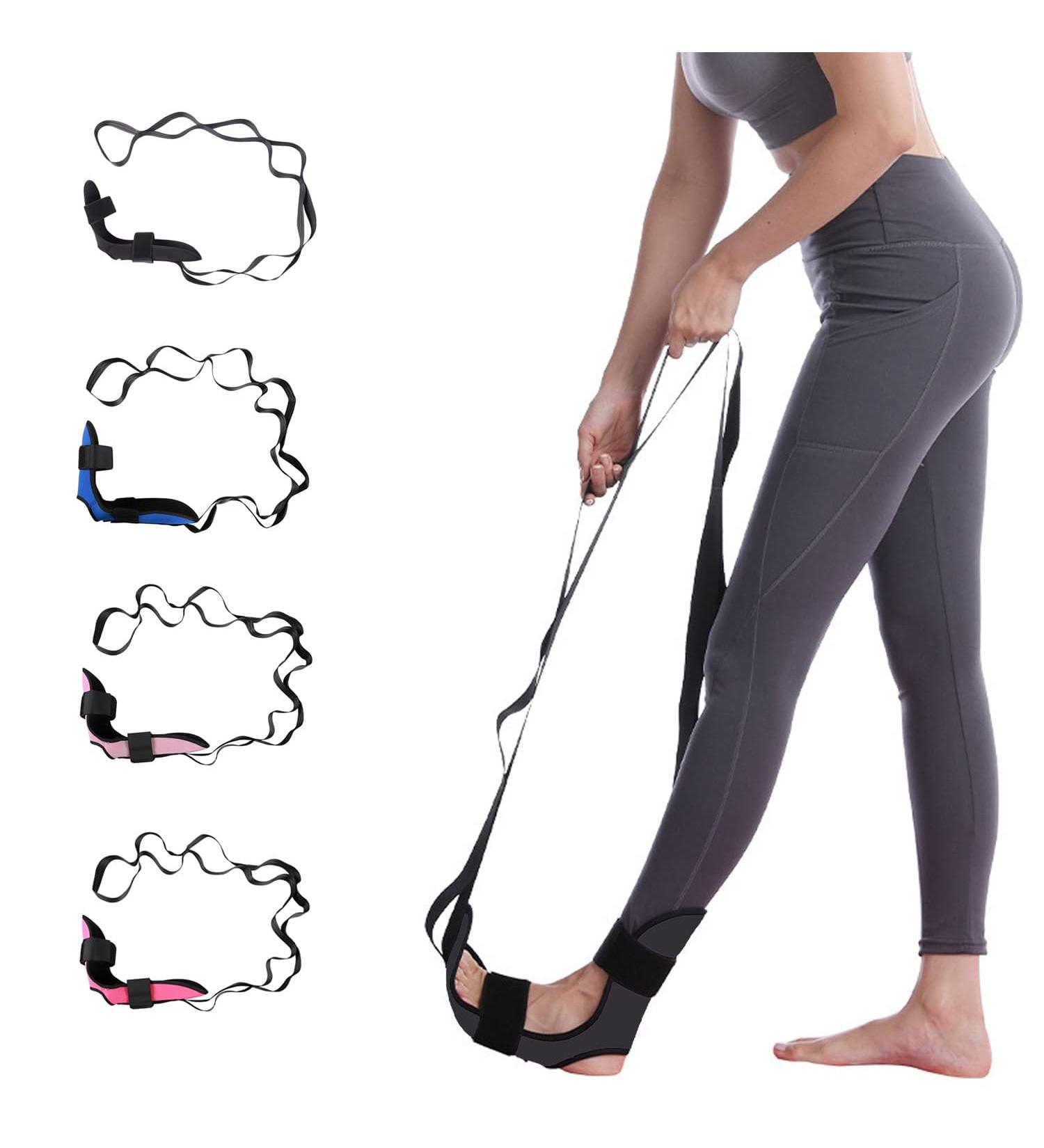 Lushnessu Multi-functional Foot Stretching Strap for Relieving Plantar Fasciitis Achilles Tendonitis and Leg Muscle Pain Suitable for Dancers Fitness and Yoga Enthusiasts(black) - Buy Online on GoSupps.com