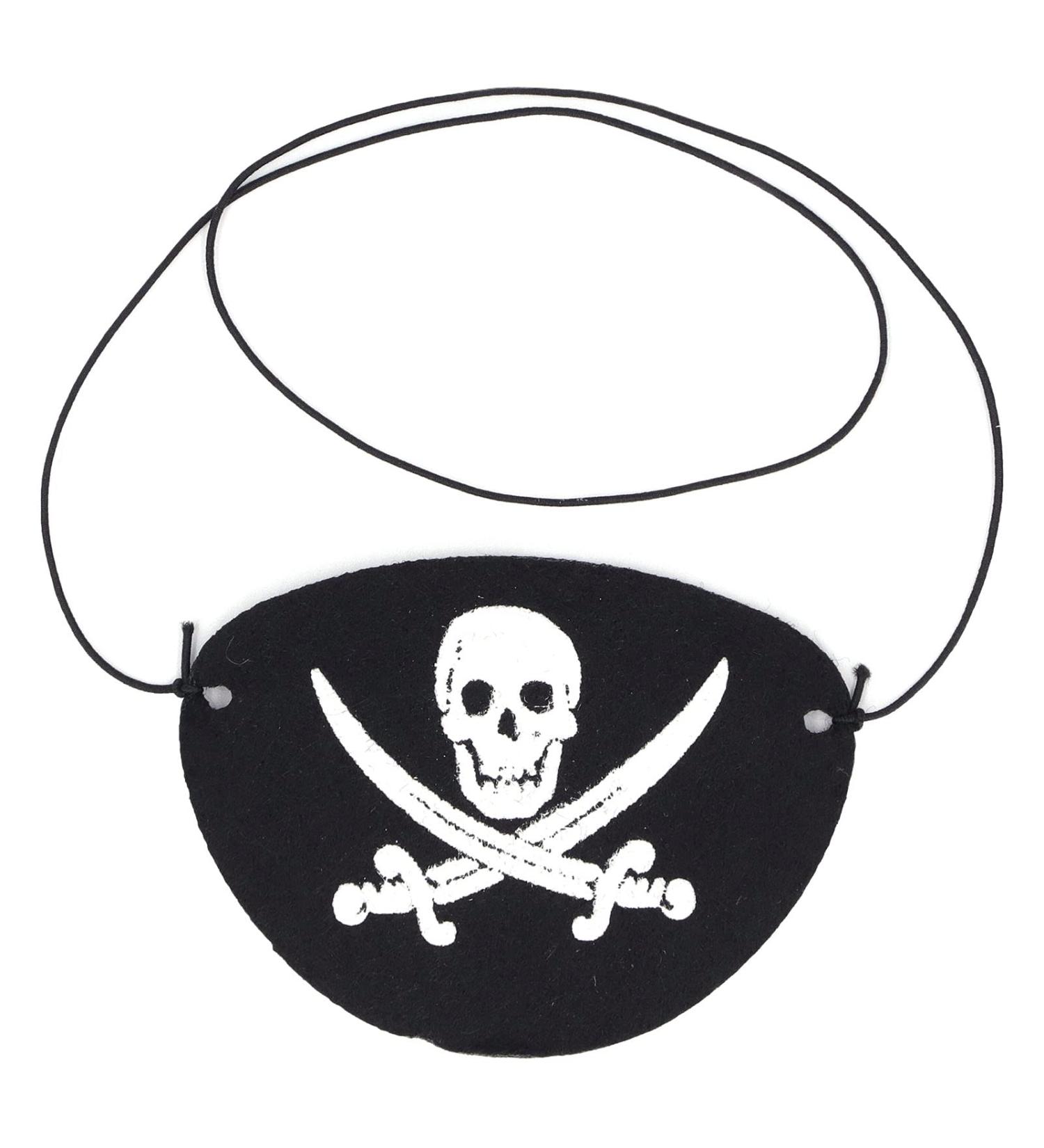 Skull Crossbone Eye Patch - 24pcs Pirate Costume Eye Patches with Adjustable Rope | Tear Resistant Halloween Accessories - Buy Online on GoSupps.com