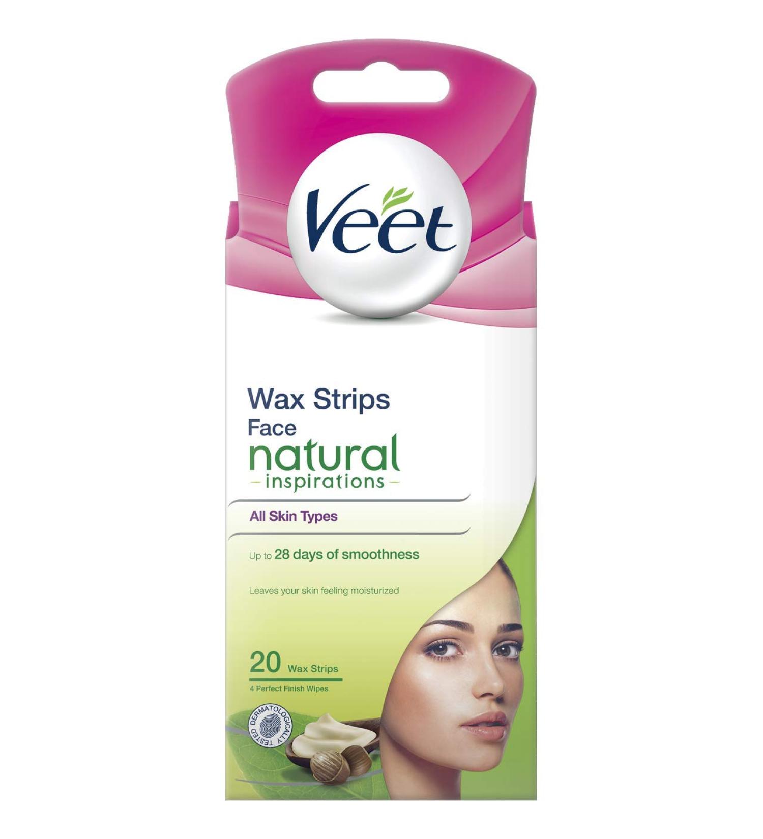 Cold wax strips for the face with argan oil 20 pieces