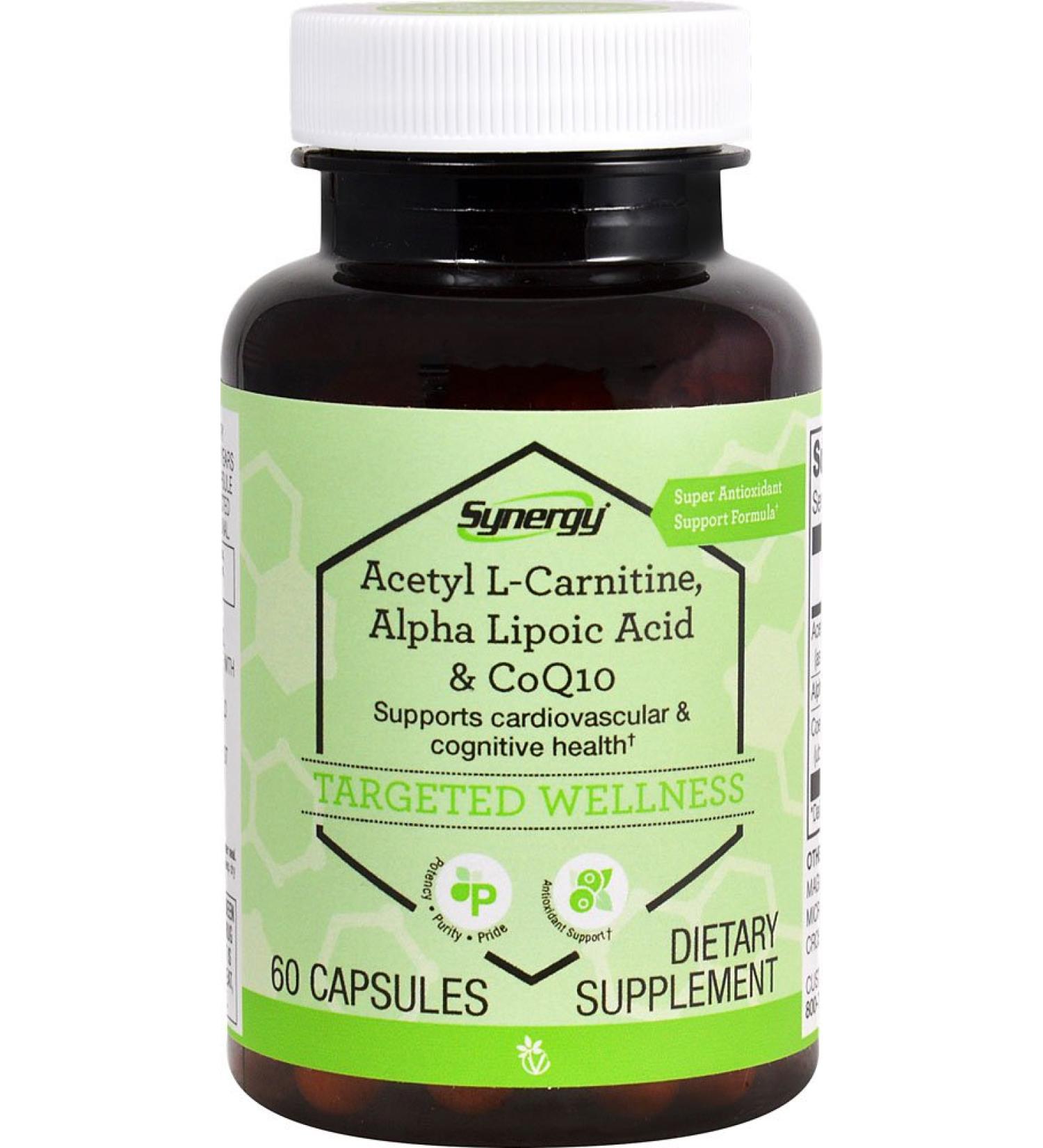 Vitacost CoQ10 + Alpha Lipoic Acid + Acetyl L-Carnitine HCl Capsules - 60 Count - Buy Online on GoSupps.com