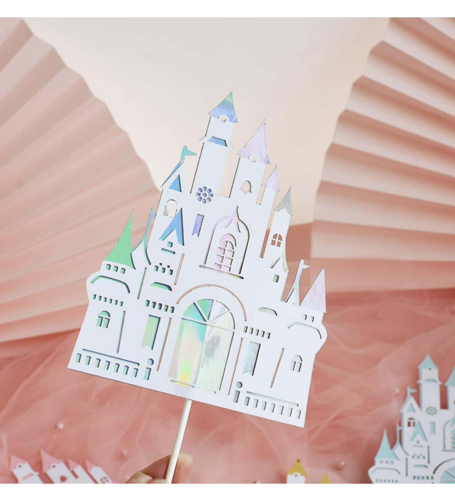 TTOA - Princess Iridescence Castle Cake Topper| Birthday Cake Decoration | Castle Reusable Cake Pick - Buy Online on GoSupps.com