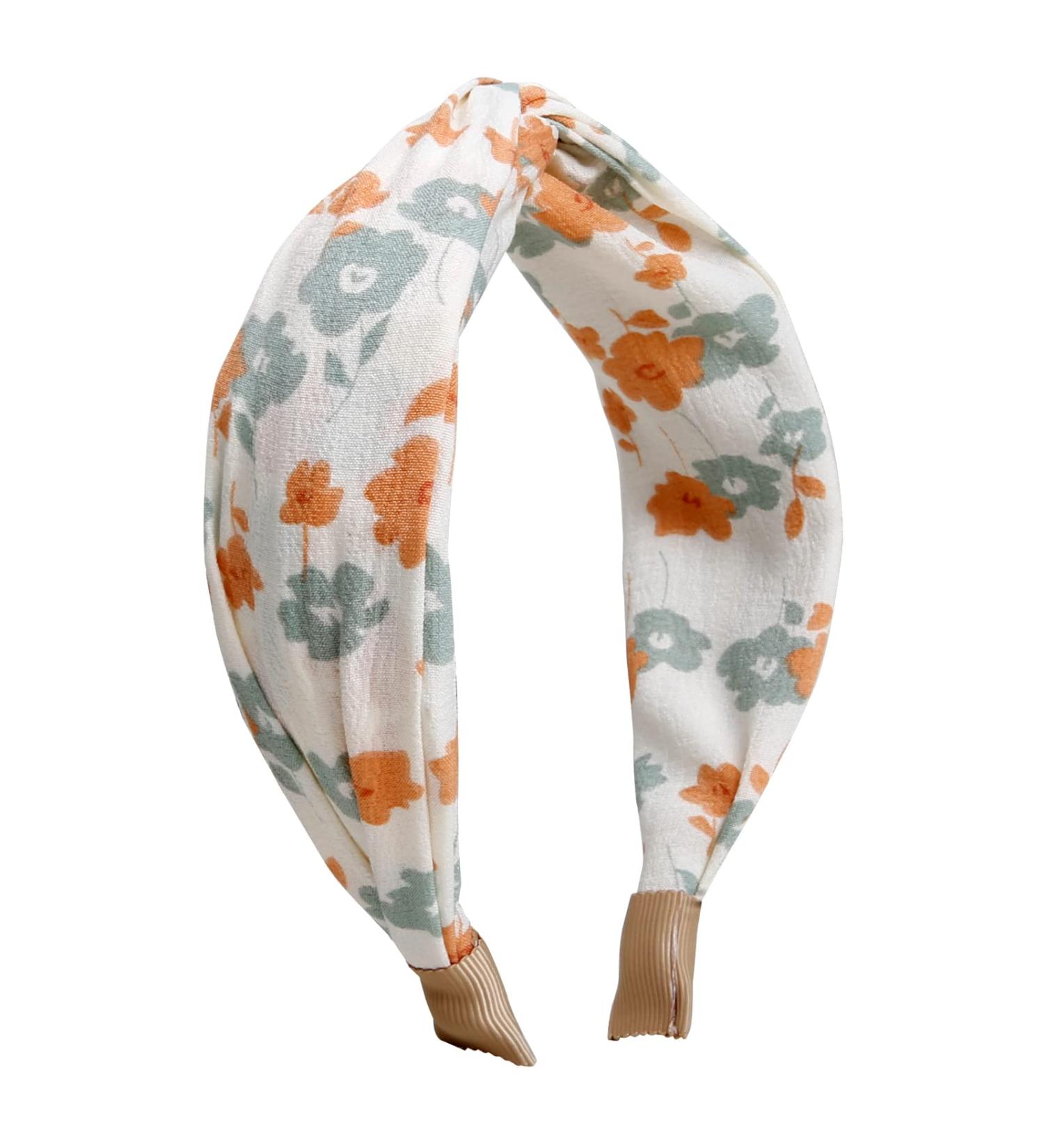 WOVOWO Floral Knotted Headbands for Women & Girls - Fashion Hair Hoops with Cross Knot Design, Soft Turban Hair Accessories - Buy Online on GoSupps.com