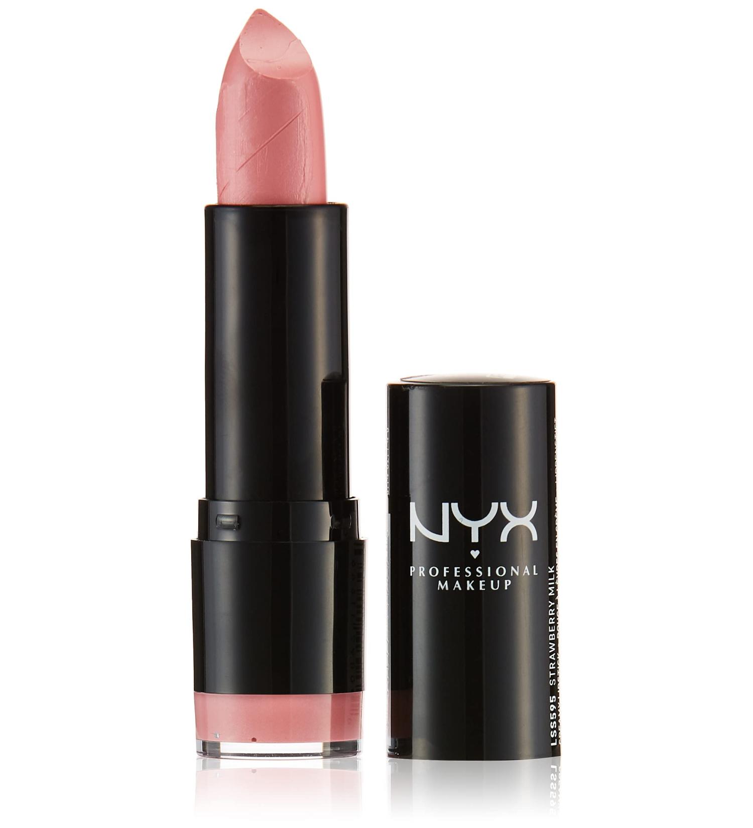 NYX Extra Creamy Round Lipstick in Strawberry Milk - Pearly Pink 0.14 oz - Pack of 1 - Buy Online on GoSupps.com