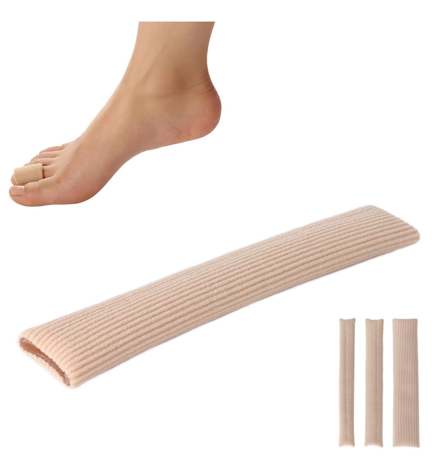 Cuttable Silicone Toe Finger Tubes - Toe Cushion Sleeves for Pain Relief (M) - Buy Online on GoSupps.com