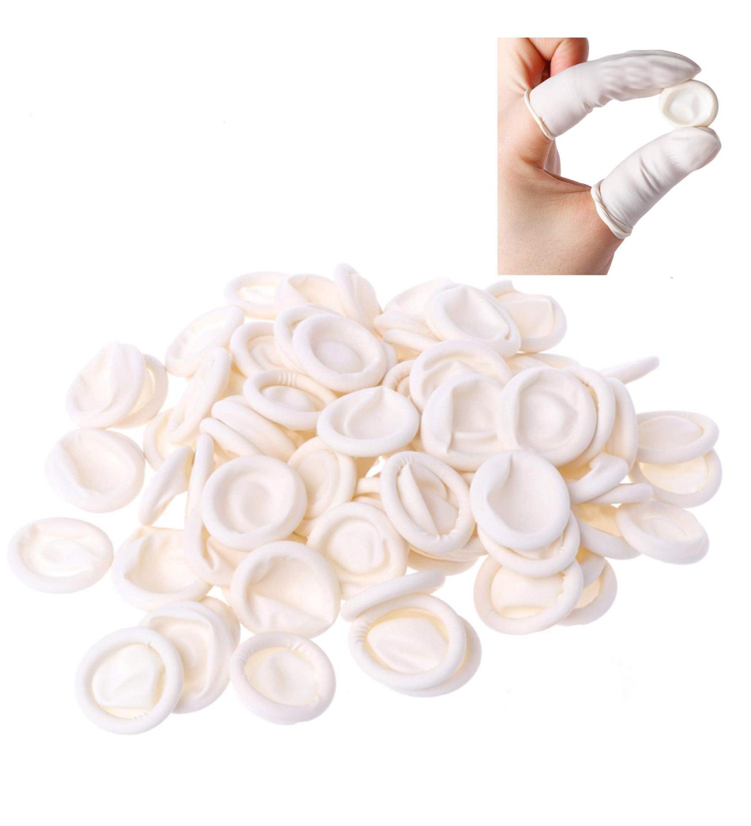Disposable Finger Cots Pack of 50 - Antistatic Rubber Protectors for Cleaning & Repair - Buy Online on GoSupps.com