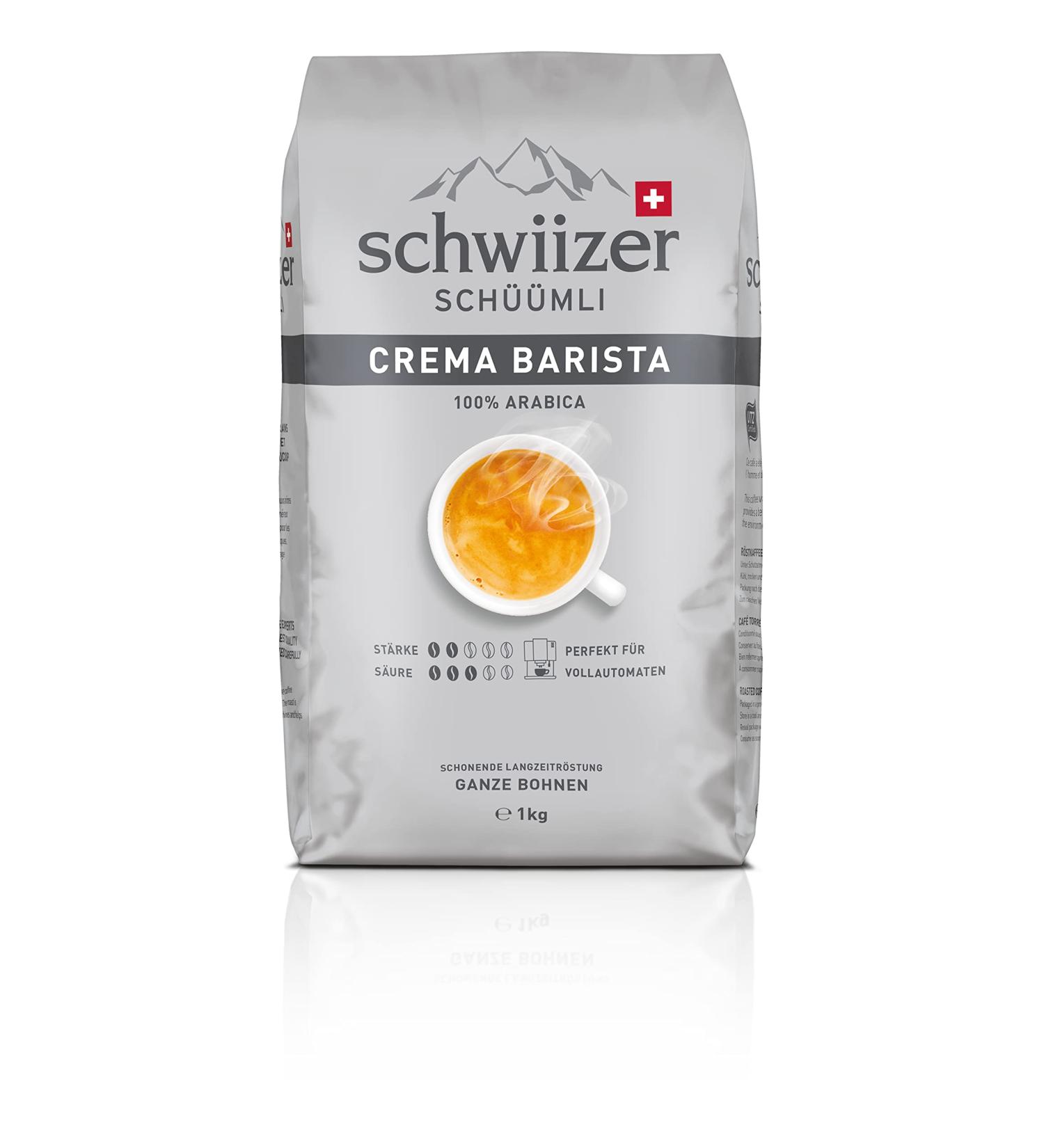 Buy Schwiizer Sch mli Crema Barista Whole Coffee Beans 1kg - UTZ Certified Smooth Taste Intensity 2/5 - Perfect for Coffee Lovers Worldwide - Buy Online on GoSupps.com
