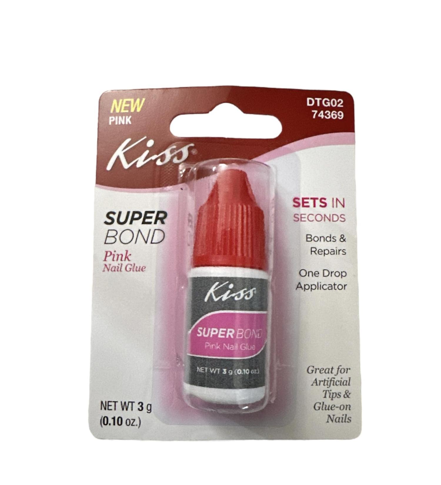 Kiss Super Bond Pink Nail Glue DTG02 (74369) 0.10 oz / 3 g