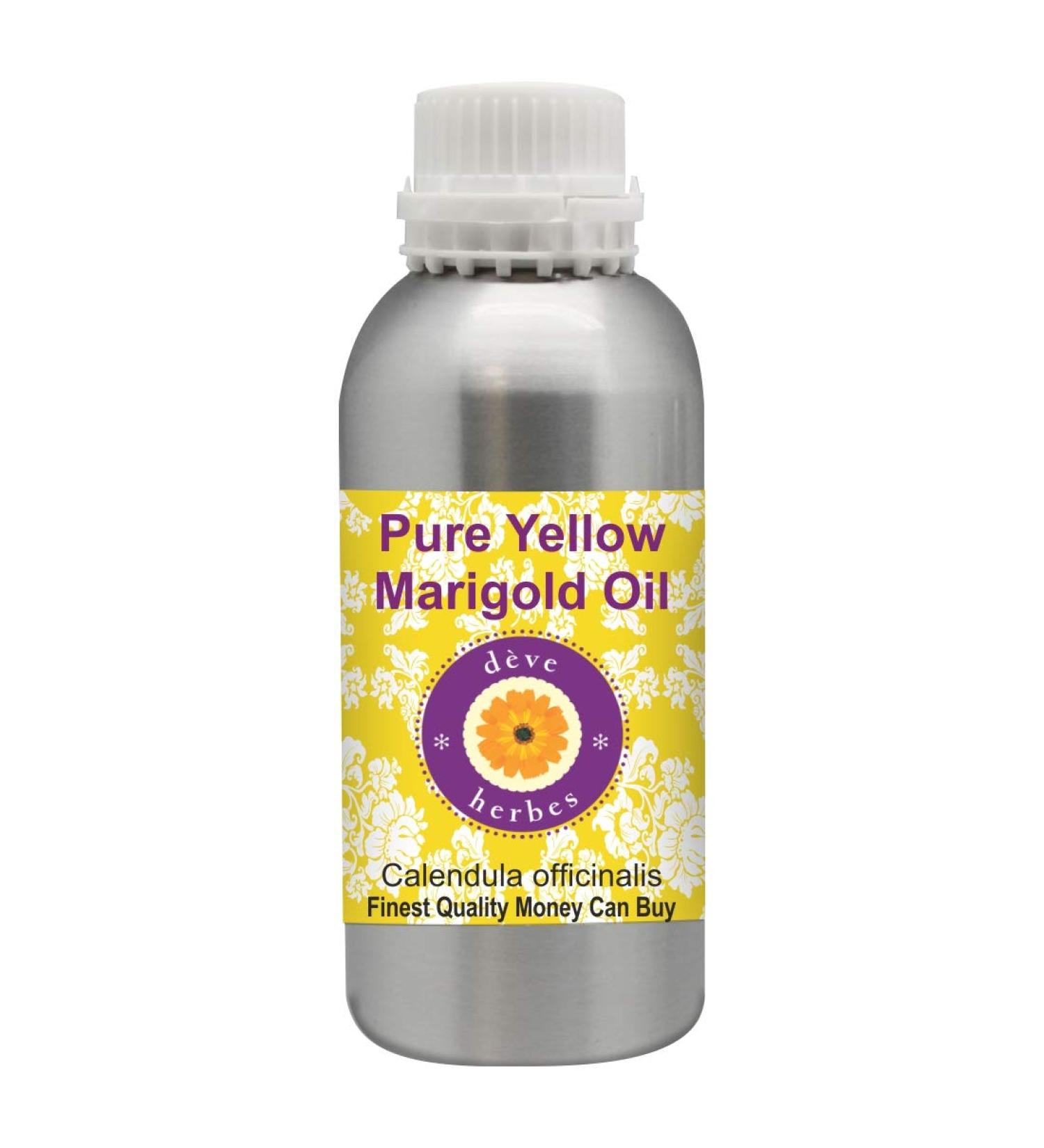 d ve herbes Pure Yellow Marigold Oil (Calendula officinalis) Infused 300ml (10 oz) - Buy Online on GoSupps.com