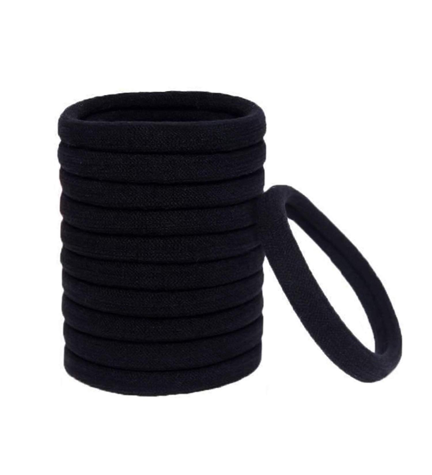 Liujzzj 20-Pack High-Quality Black Hair Ties for Women - Thick & Curly Hair Elastics - Durable Rubber Bands & Headbands for Girls - Buy Online on GoSupps.com