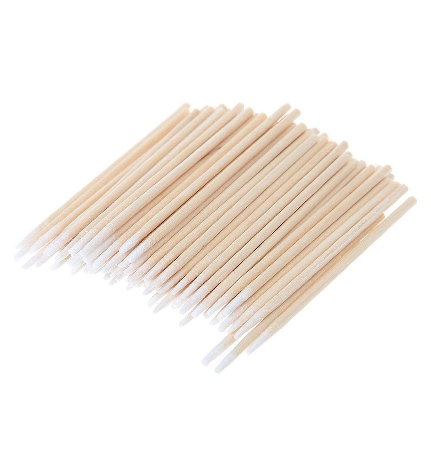 HANBOLI Cotton Pads - 100 Mini Cotton Buds Swabs with Wooden Handles | Robust Q-Tip Applicators for Effective Makeup & Cleaning - Buy Online on GoSupps.com