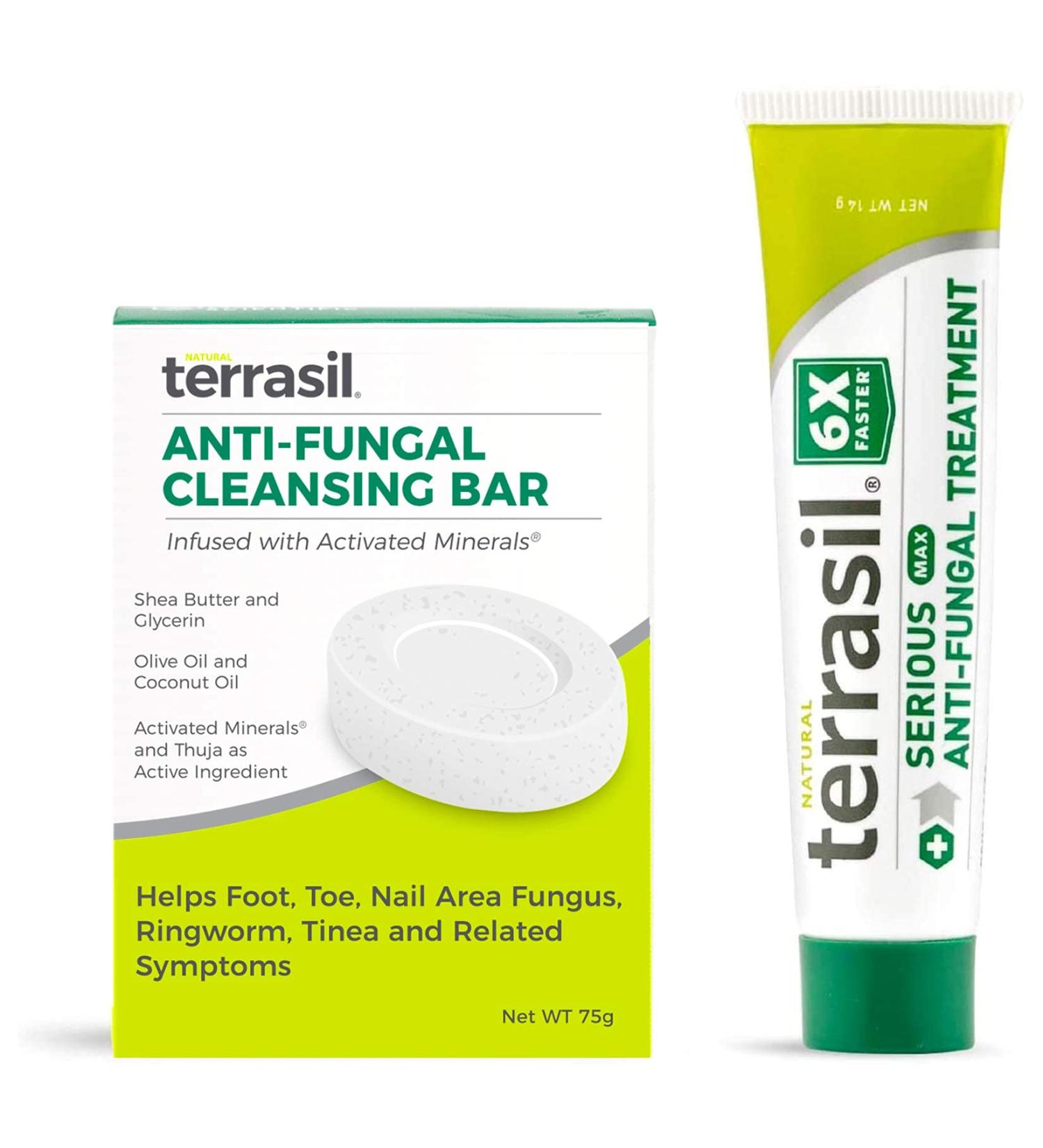 Terrasil Antifungal Treatment Kit - Fast Healing Clotrimazole Ointment for Fungal Skin Infections - Includes Cream and Soap - Buy Online on GoSupps.com