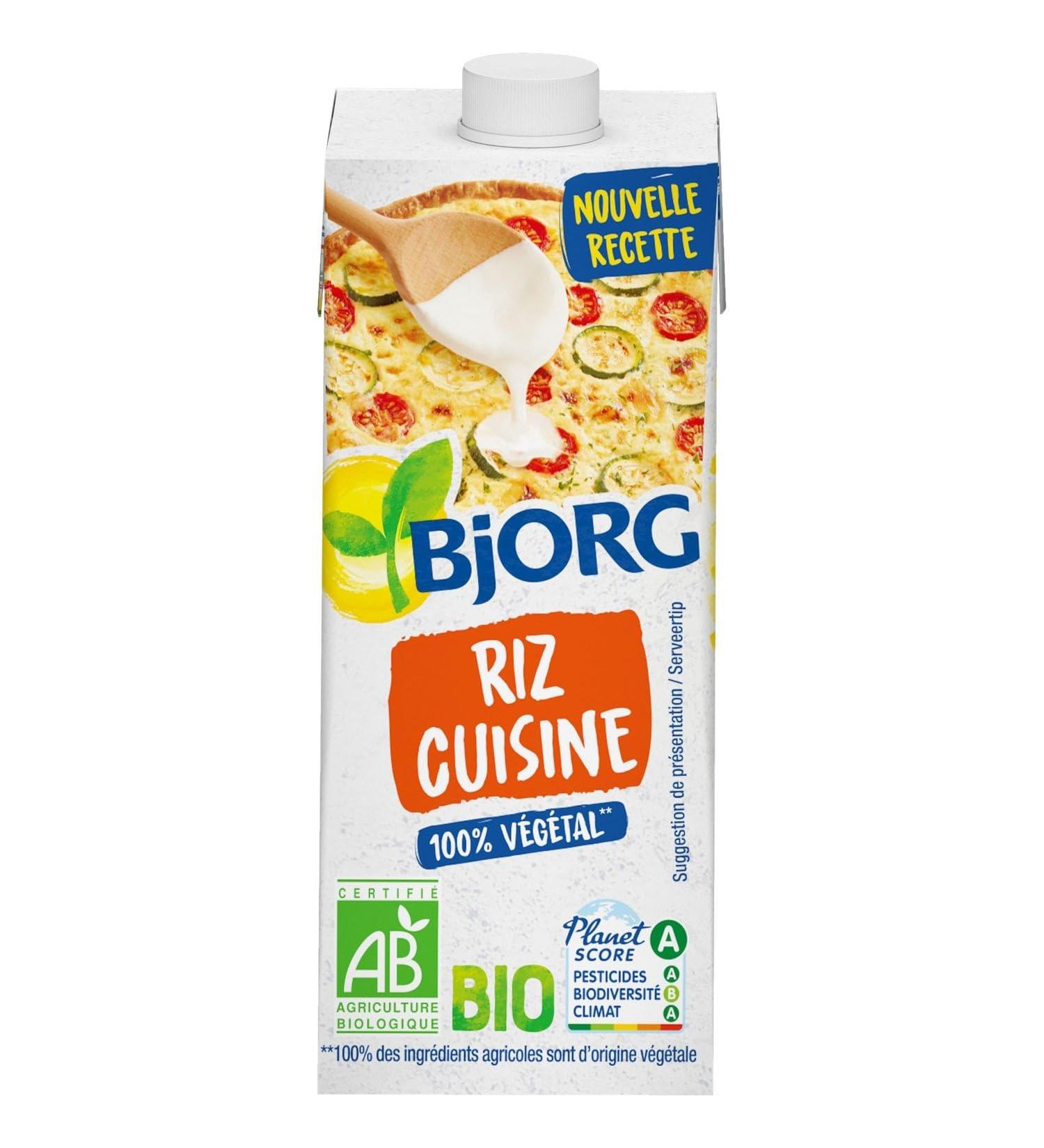 BJJORG Alternative CuliNIRe Bio au Riz Texture Onctueuse Id ale pour Cuisiner (Brique 20 cL) - Le lot de 6