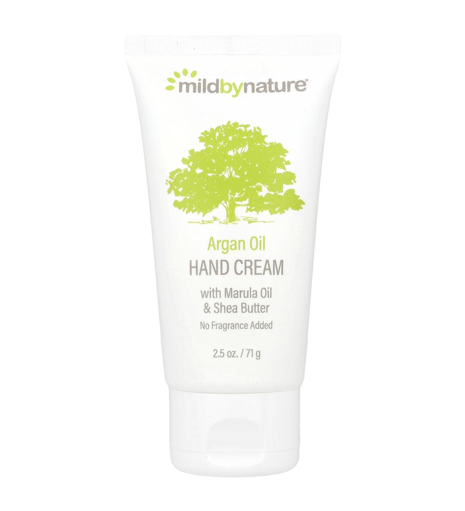 Mild by Nature Argan Oil Hand Cream with Avocado Oil Marula Oil Acai Goji & Shea Butter pH-Balanced Unscented 2.5 oz (71 g) - Buy Online on GoSupps.com