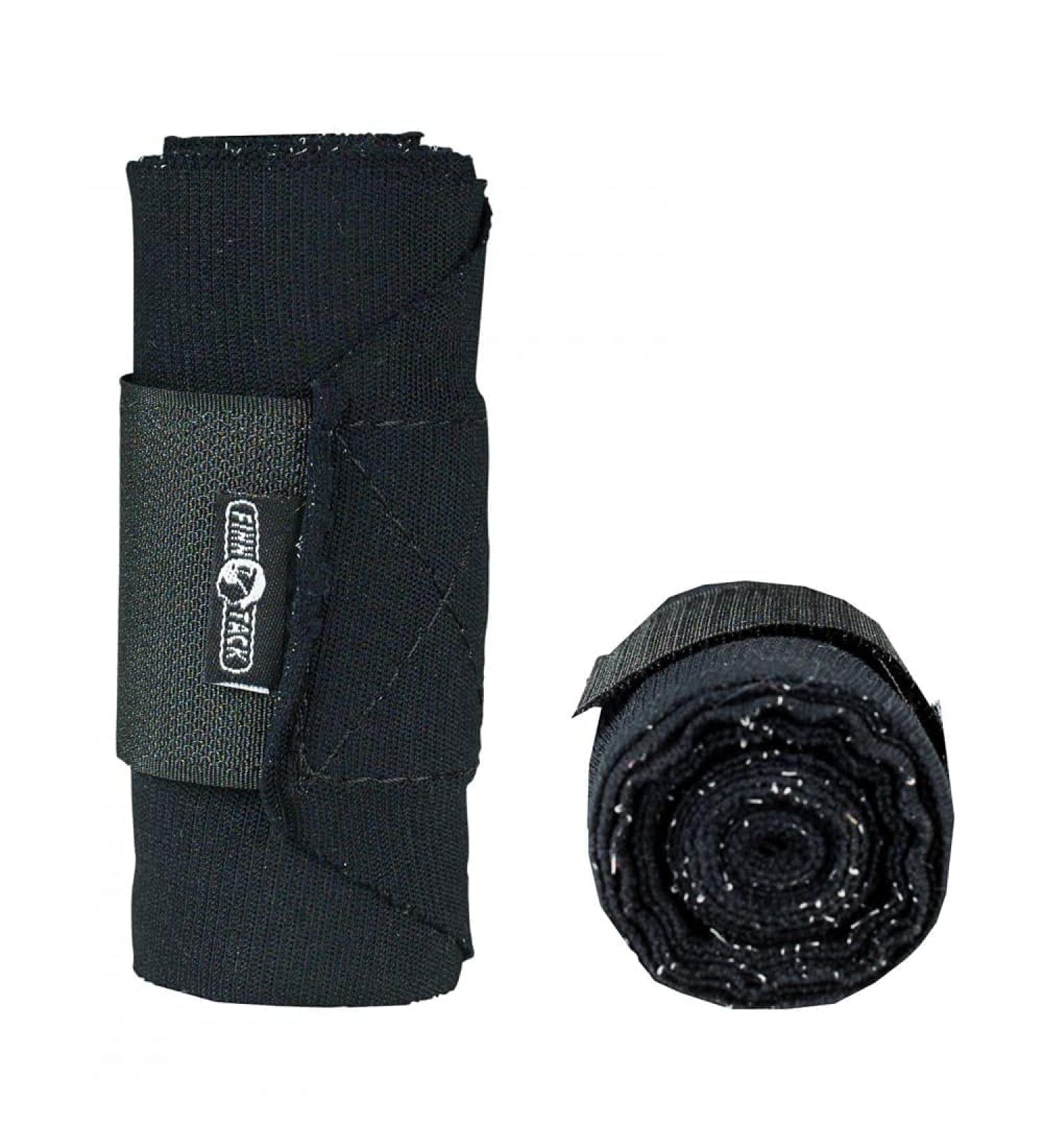Finntack Race Elastic Bandages - 2 Pack - Black - 7 ft 7 ft Black