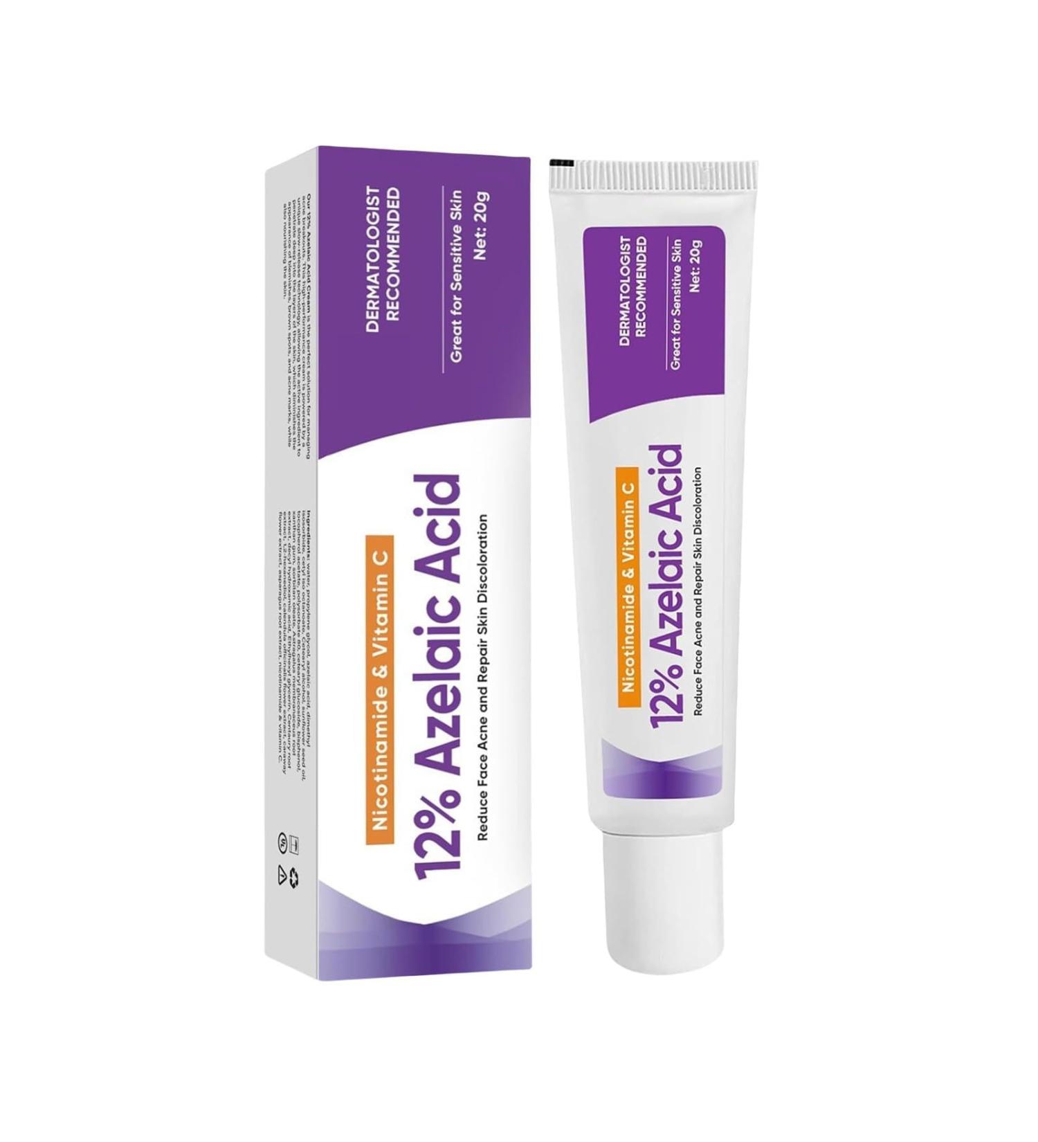 Azelaic Acid 12% Facial Serum Skin Hyaluronic Acid and Niacinamide Serum Redness Relief Fade - Buy Online on GoSupps.com
