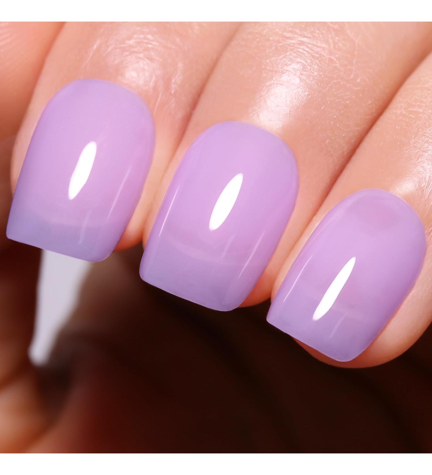 Imtiti Jelly Light Purple Gel Nail Polish 15 ml Sheer Nude Taro Purple Colour UV/LED Soak Off Gel Polish for DIY Nail Art Manicure at Home 1 Piece - Buy Online on GoSupps.com