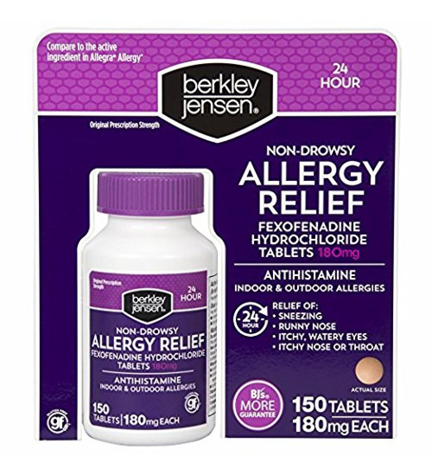 Berkley Jensen Non-Drowsy Allergy Relief Tablets 150 ct.