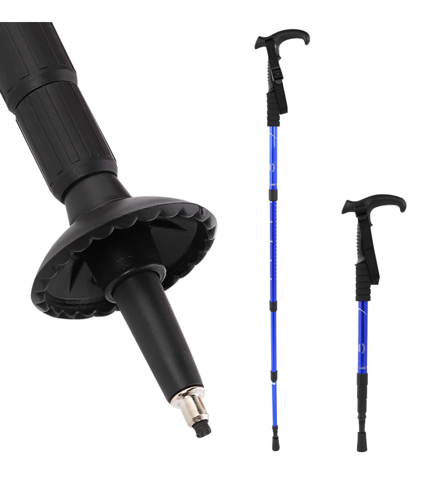 Adjustable Folding Walking Stick Walking Cane for Women & Men Hiking Poles with T Handle Walking Sticks for Hiking Walking Canes for Men Hiking Stick for Women Men Hikers - Buy Online on GoSupps.com
