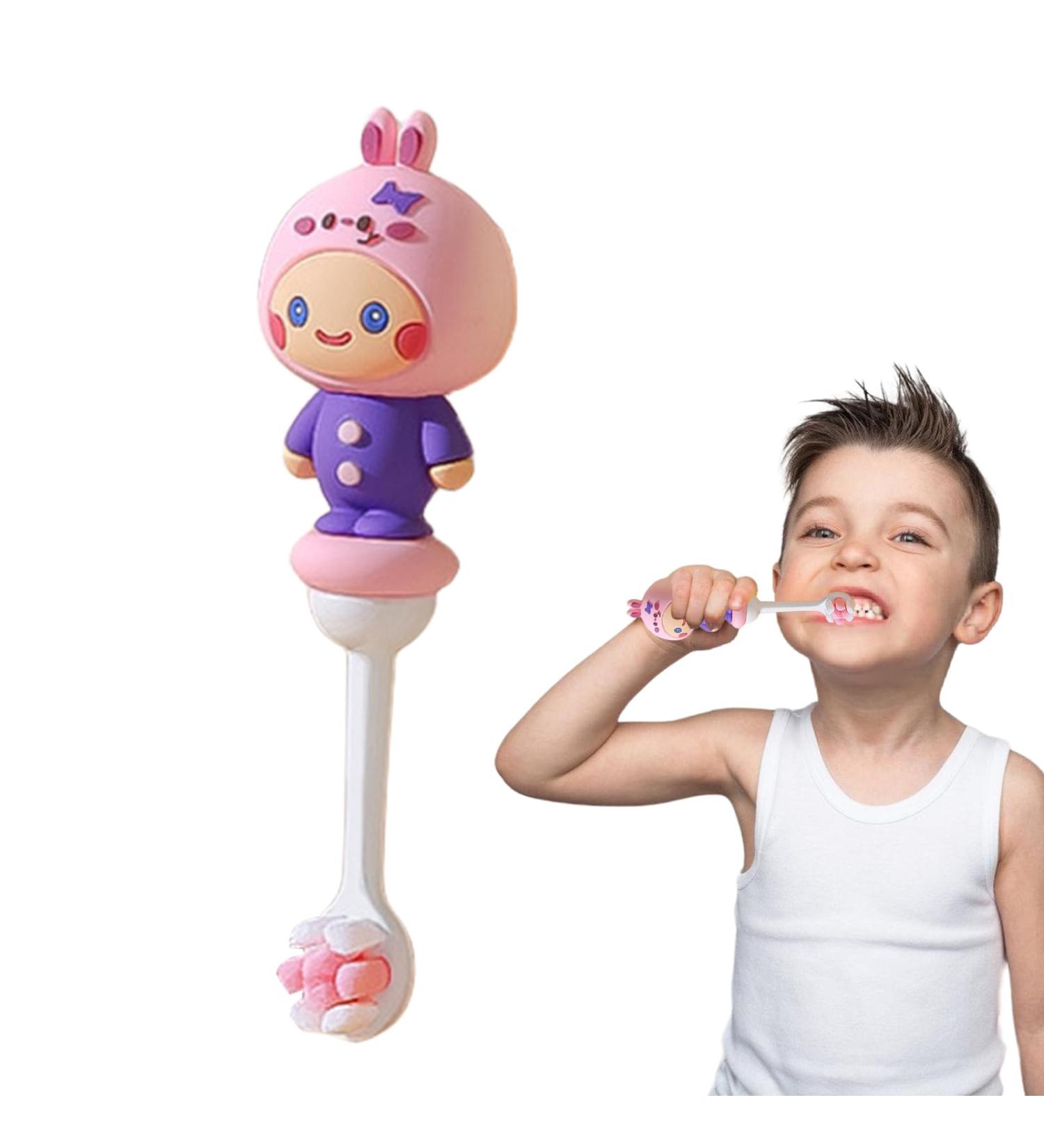Soft Toothbrush for Toddlers | Wobblo Hase Rosa - Gentle Training Toothbrush with Soft Bristles for Safe Oral Care - Buy Online on GoSupps.com