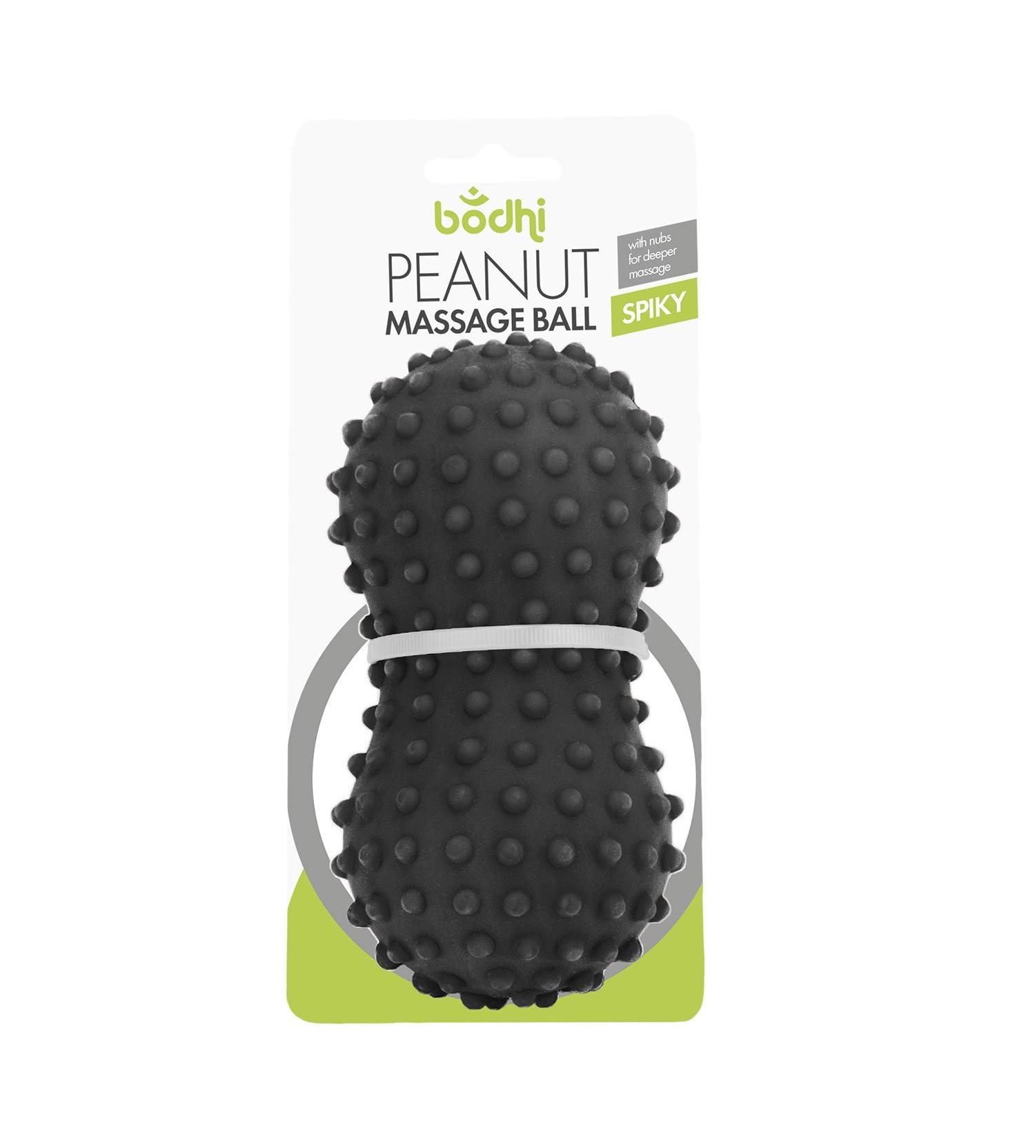 Peanut massage ball black for neck lower back trigger point and fascia massage Duo-Ball (nubbed)