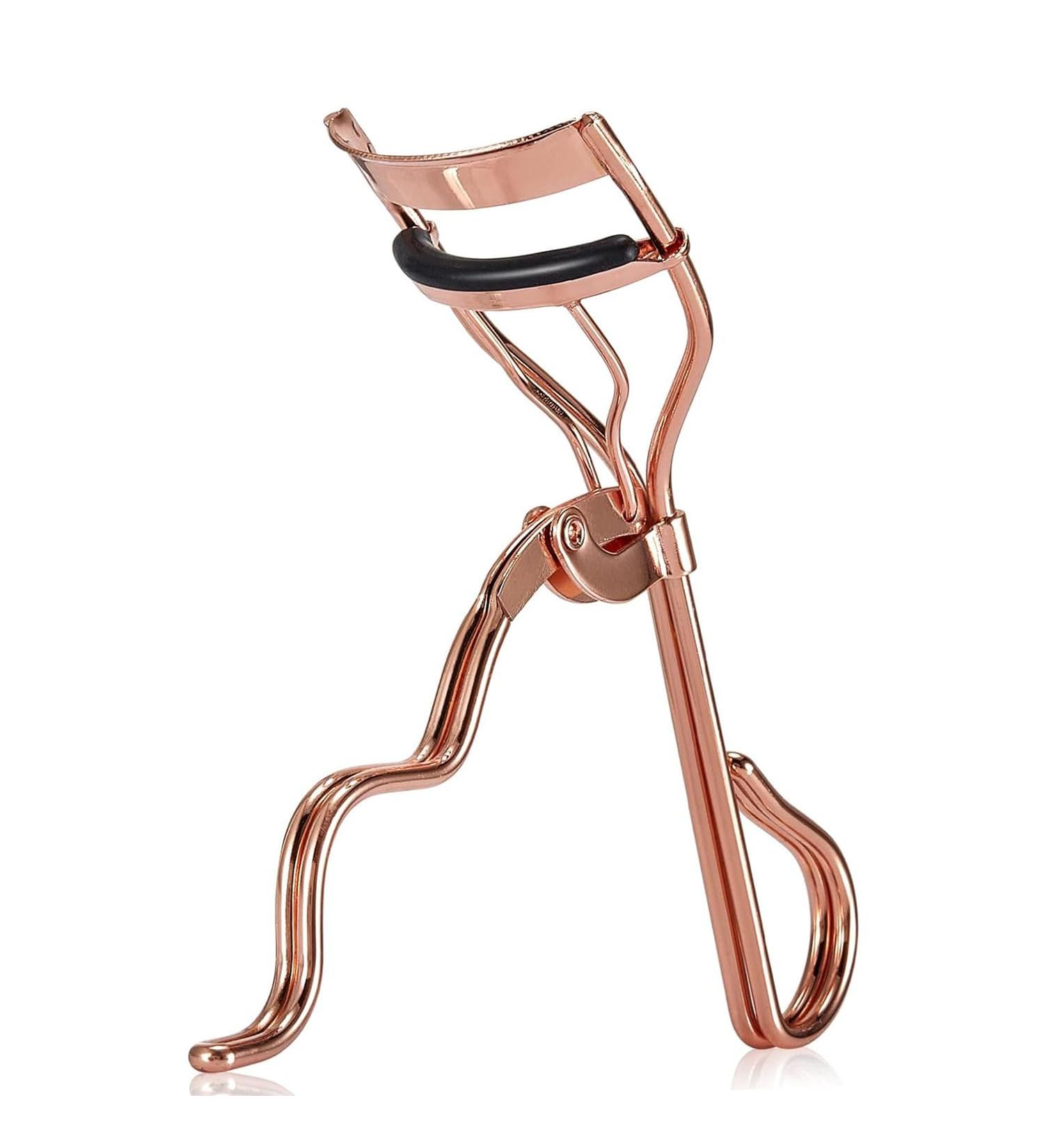 Buy Stylish Eyelash Curlers - Easy Grip Handle & 2 Extra Silicone Pads | Golden Design for Perfect Lashes - Buy Online on GoSupps.com