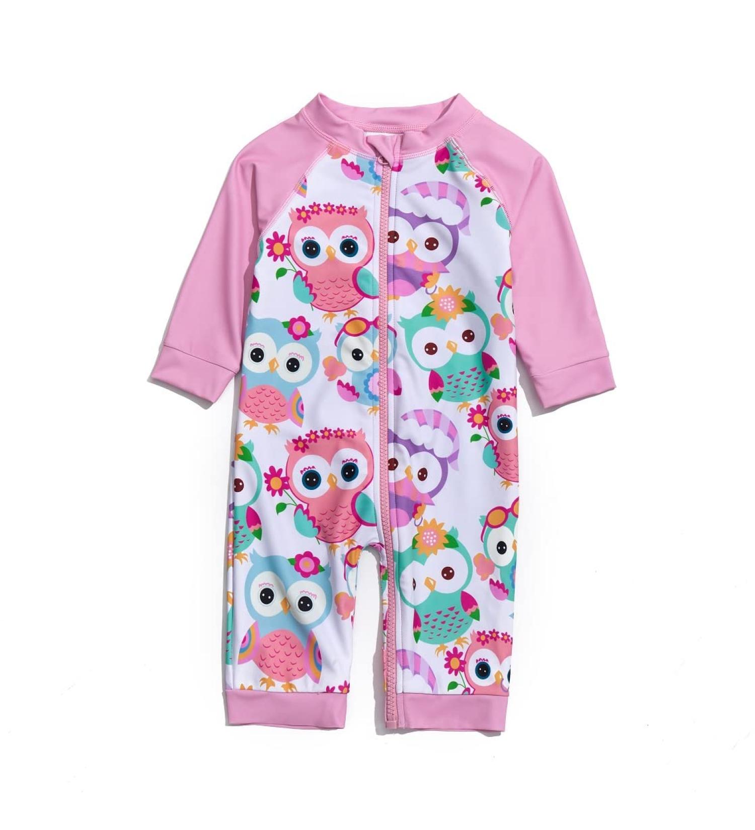 Bonverano Baby Girls Swimsuit | UPF 50+ Sun Protection | Owl Design | 2-3 Years - Buy Online on GoSupps.com