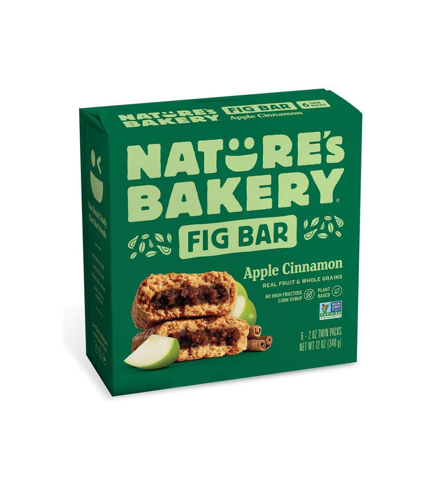 Nature's Bakery Apple Cinnamon Whole Grain Fig Bar - 6 ct. (12 oz.) | Real Fruit Snackbars - Buy Online on GoSupps.com