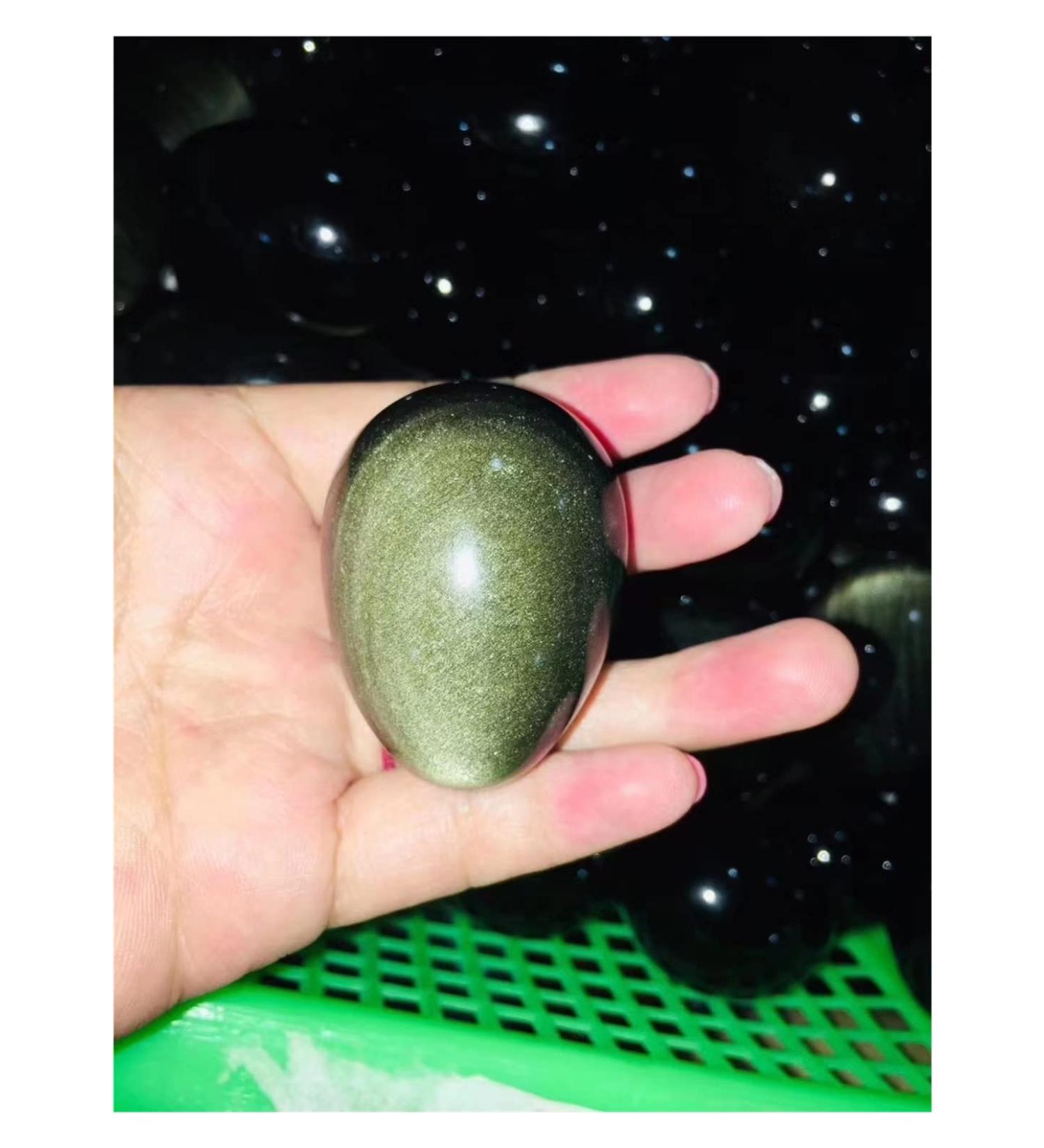 Crystal Beautiful Natural Gold Obsidian Stones Gem Decoration + Wood Bracket 50-60mm (Size : 1pc) - Buy Online on GoSupps.com