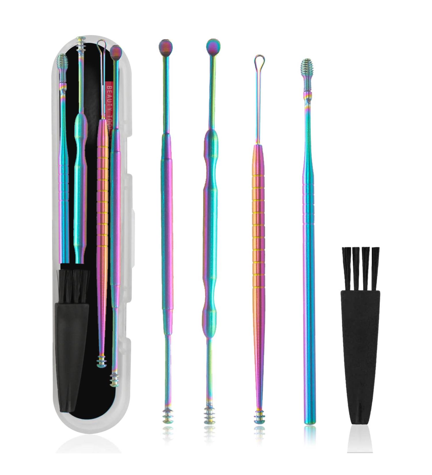 MJIYA Ear Pick Earwax Removal Kit | Ear Cleaning Tool Set with Storage Box | Titanium Ear Wax Remover - Buy Online on GoSupps.com