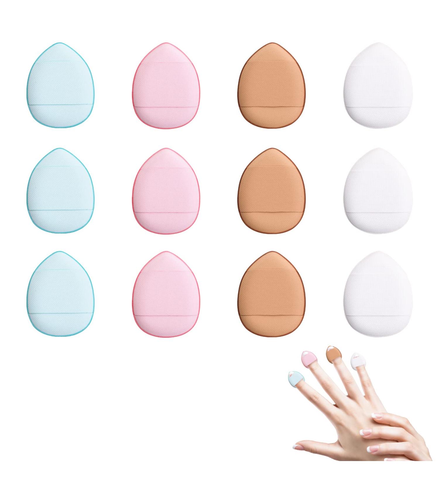 Sibba 12 Pieces Sponges Powder Puff with Finger Holder Strap - Mini Beauty Blender Makeup Pads for Liquid Foundation - Halloween Costume Festival Cosmetics - Wet & Dry Tool - Buy Online on GoSupps.com
