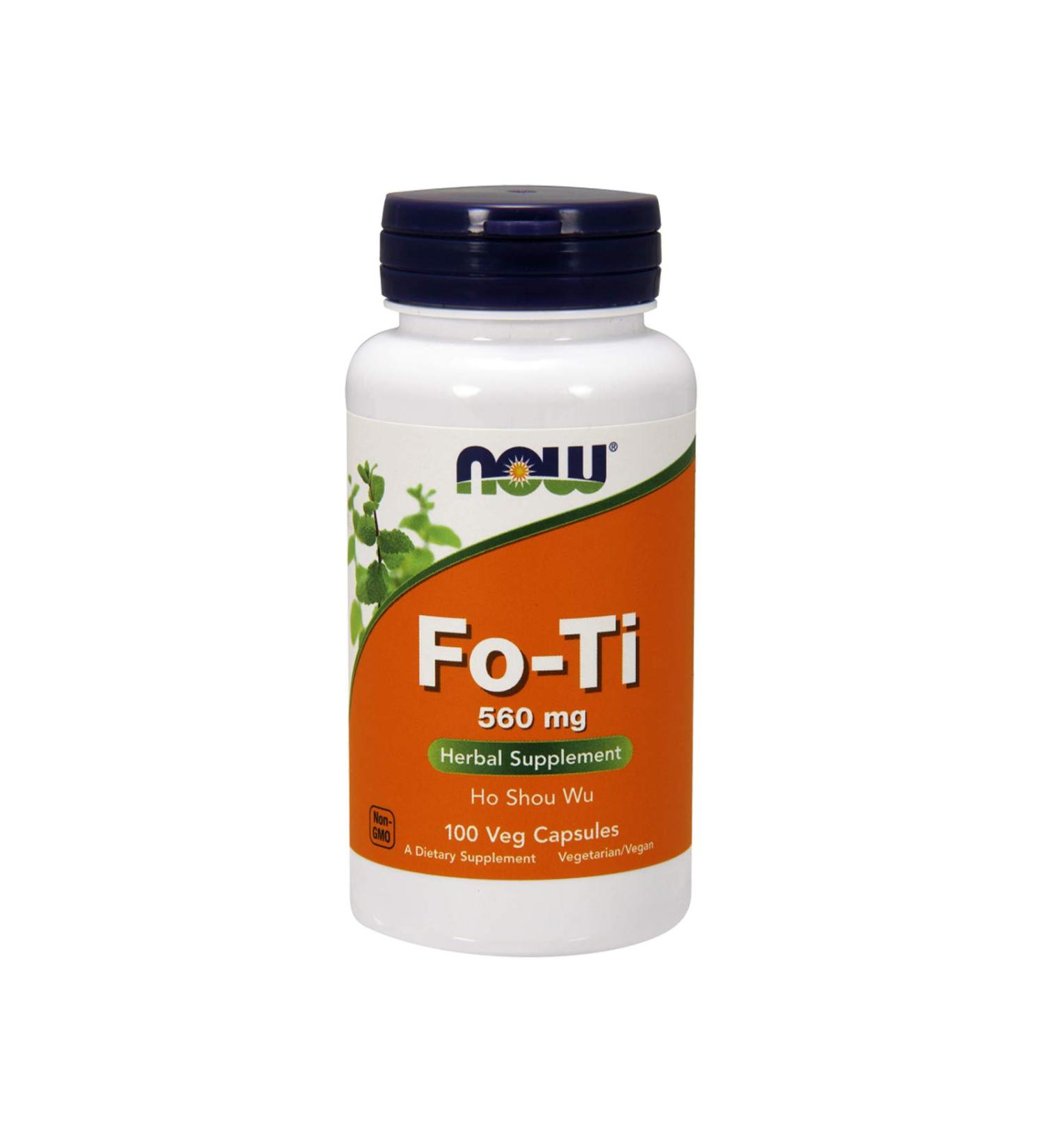 Now Foods Fo-Ti Ho Shou Wu 560 mg - 100 Veg Capsules | Natural Herbal Supplement - Buy Online on GoSupps.com