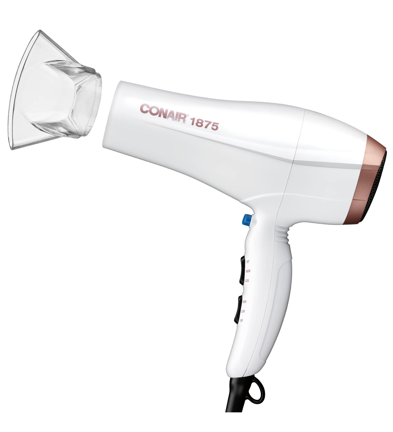Conair 1875 Watt Double Ceramic Ionic Hair Dryer - White/Rose Gold - Buy Online on GoSupps.com