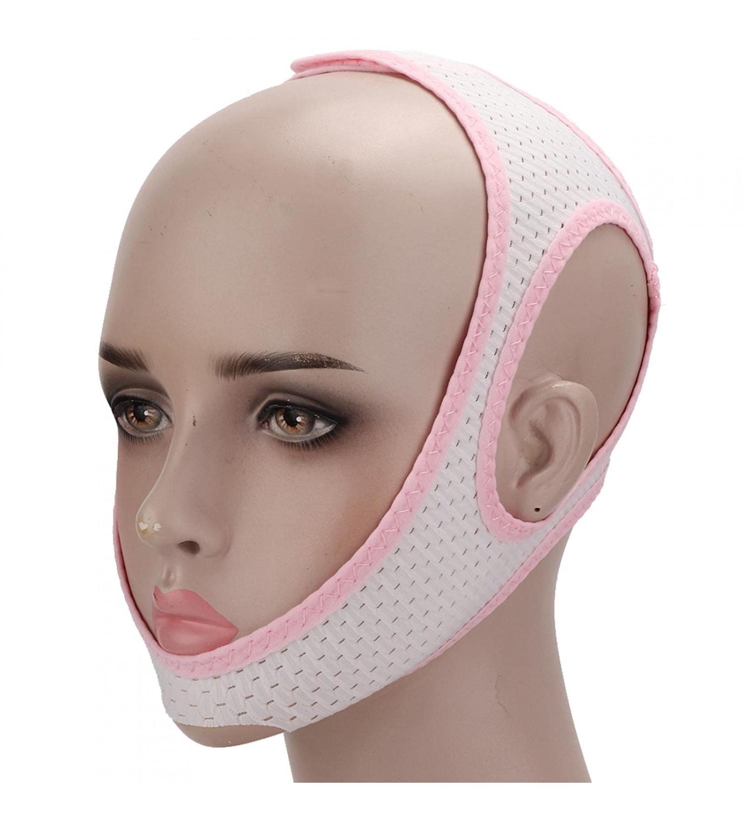 Adjustable Anti Snore Chin Strap - Snore Reduction Aid Device - Easy to Wear - Triangular Mesh Cloth - White - Buy Online on GoSupps.com