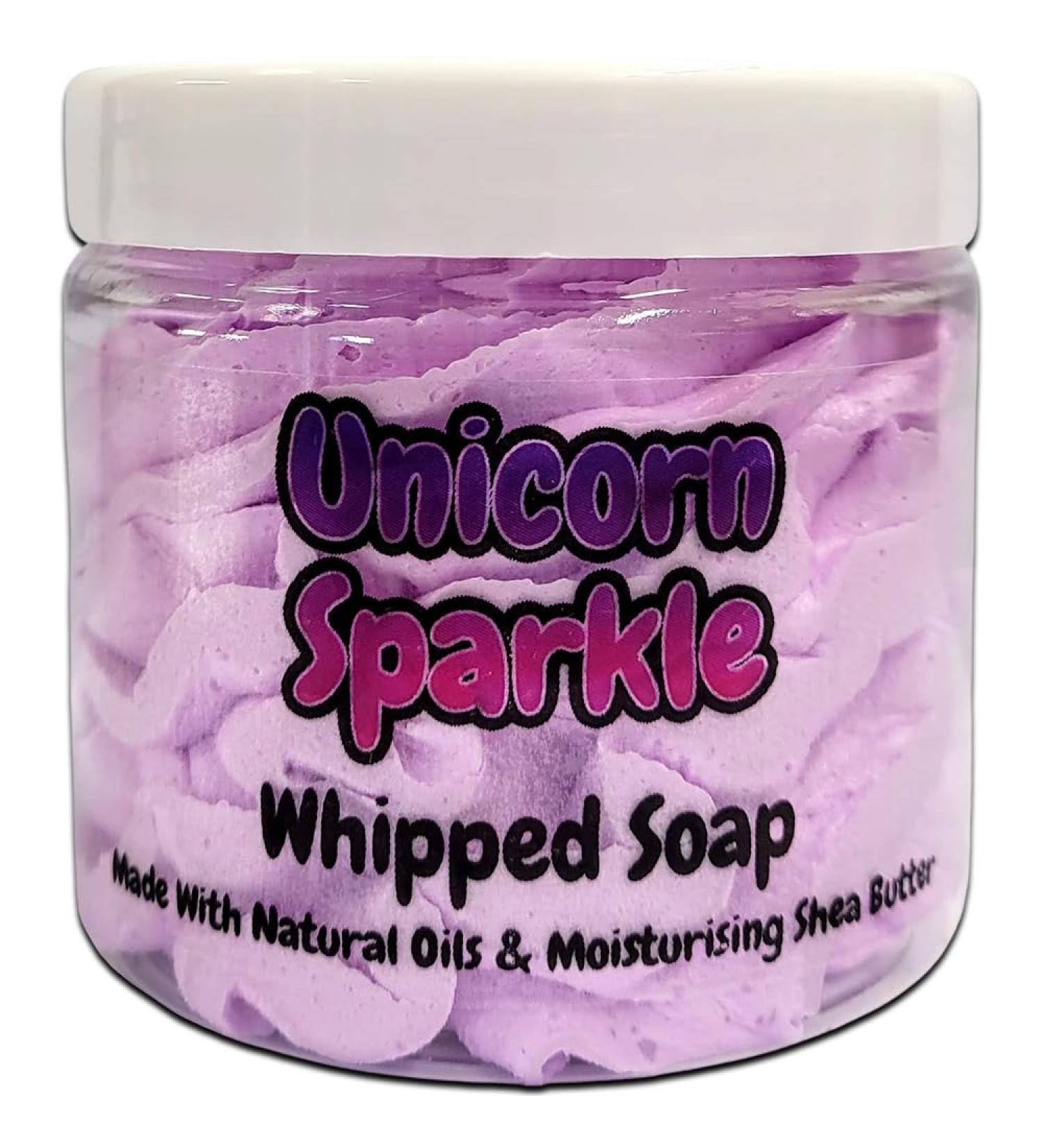 Unicorn Sparkle Whipped Soap Body Wash - 150g - Natural Oils and Butters - Sweet Scent - Vegan Friendly - Puddle of Wax - Made in the UK - Buy Online on GoSupps.com