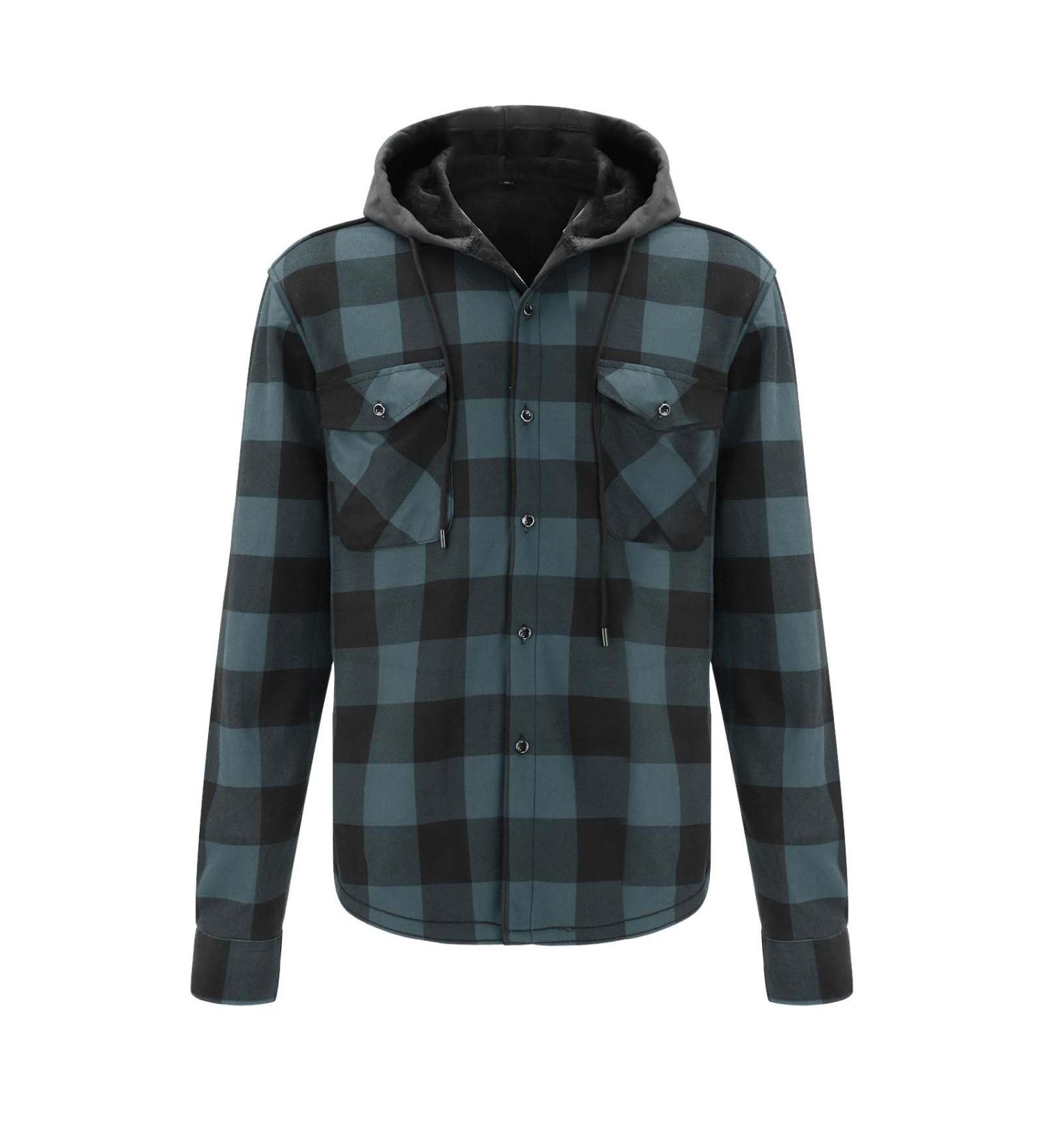 Hanxiulin Men's Fleece Jacket - Plush & Windproof Winter Coat | Thick Lined Casual Fashion in Green - Premium Quality 3XL - Buy Online on GoSupps.com