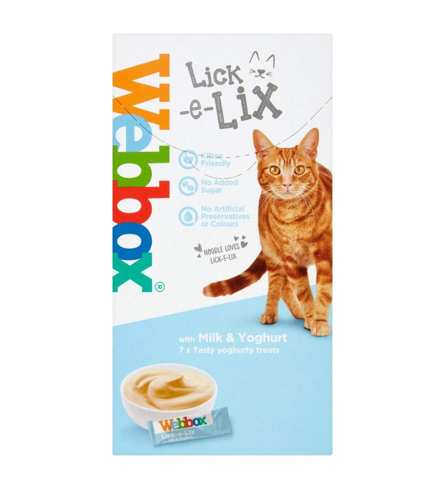 Webbox Cats Delight Lick E Lix Cream with Yoghurt and Milk 7pcs Deal of 5