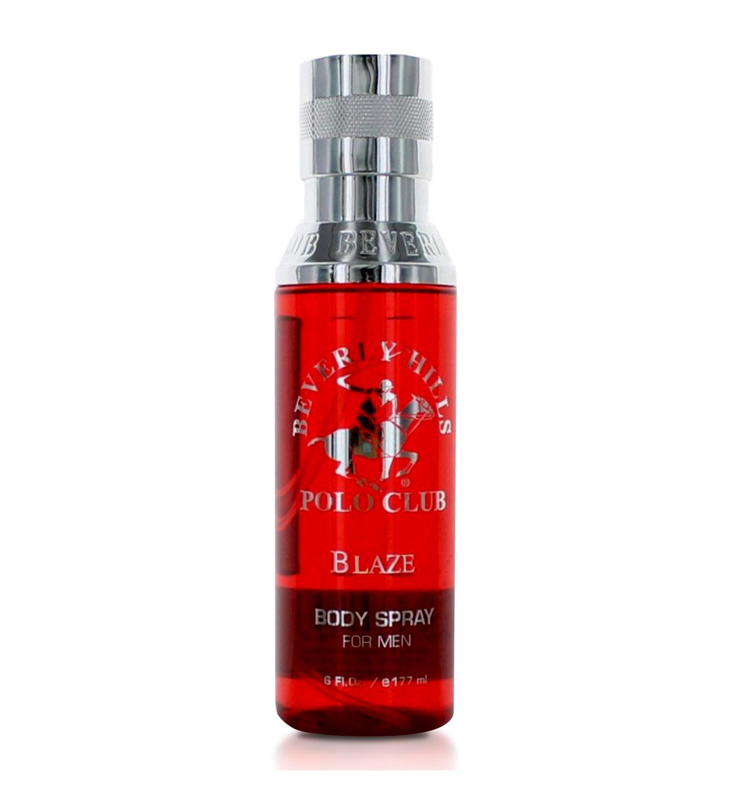 Beverly Hills Polo Club Body Spray for Men - BHPC Blaze - Fresh Earthy with Notes of Cedar & Basil - Long Lasting Body Mist Cologne Scent - Ideal Gift for Him 6oz - Buy Online on GoSupps.com
