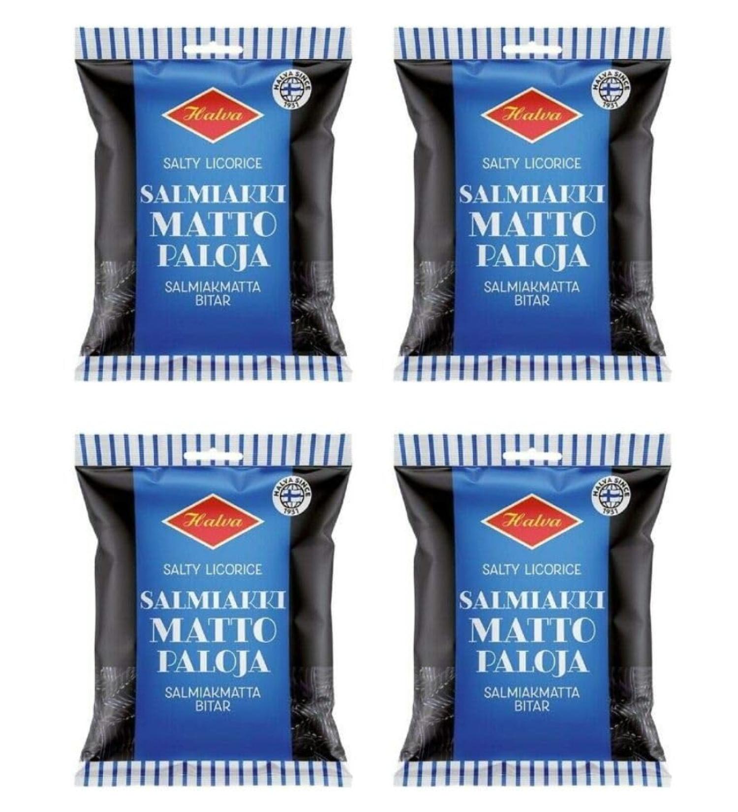 Halva Salmiakkipaloja Salmiakki R glisse 4 Packs of 185g