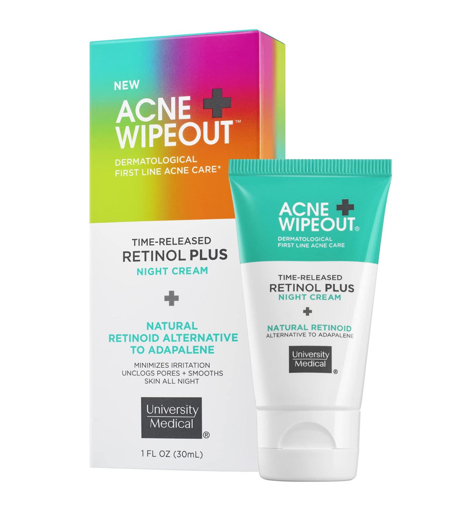 Acne Wipeout Time-Released Retinol Plus Skin Smoothing Night Cream for Clear Skin | Unclogs Pores & Reduces Dryness | Buy Now - Buy Online on GoSupps.com