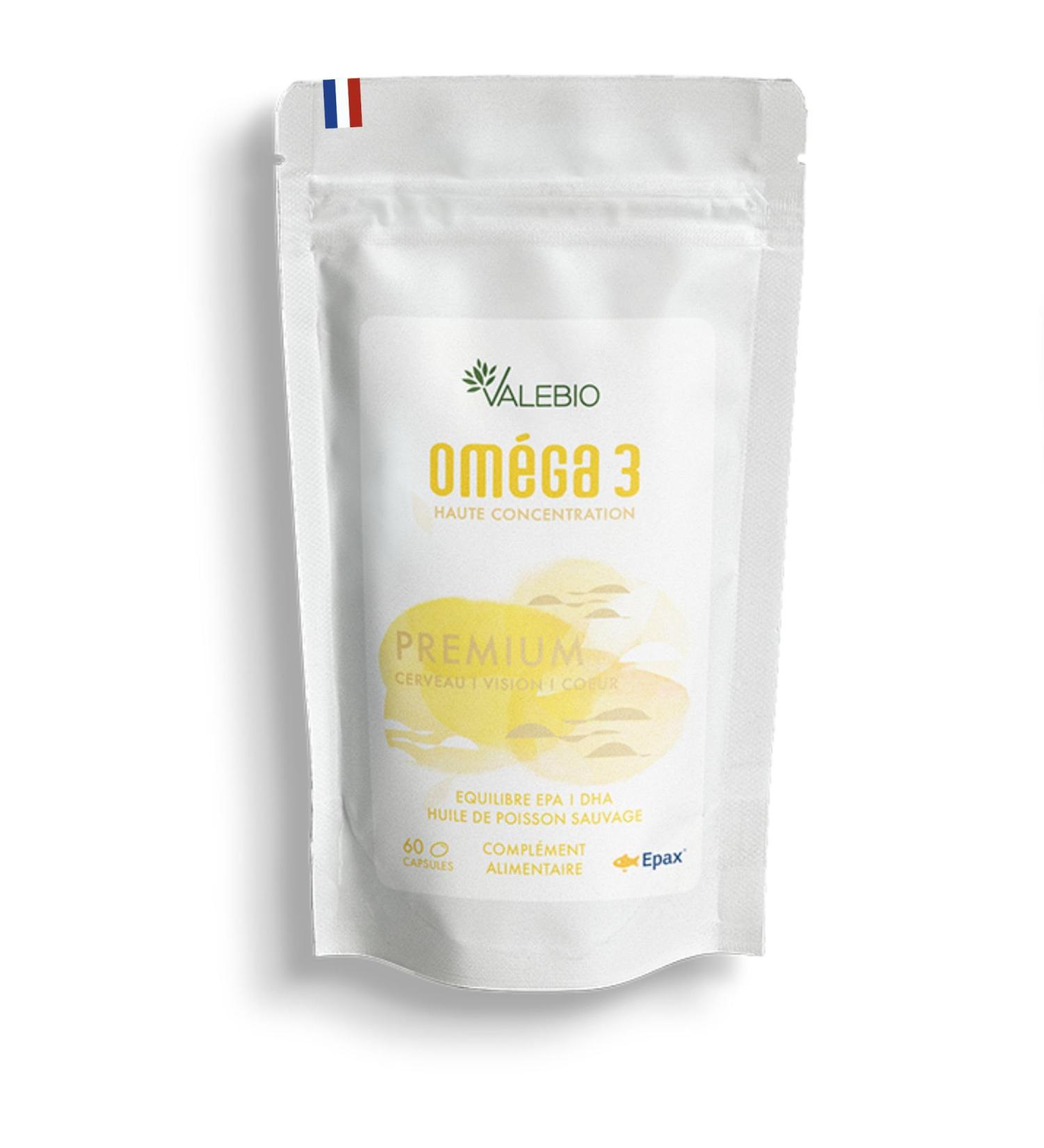 Omega 3 Epax | Fish Oil High Concentration of EPA DHA | Supports Cardiovascular Cognitive and Joint Function | 60 Capsules | Valebio - Buy Online on GoSupps.com