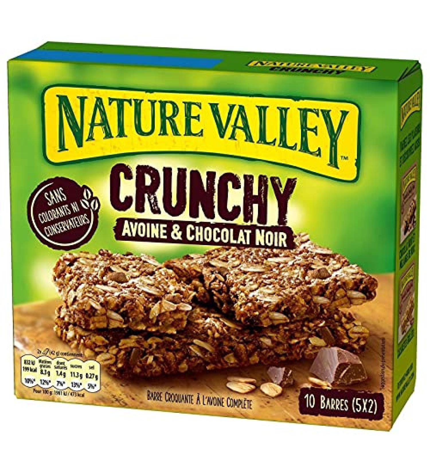 G n rique Nature Valley Crunch Oats Dark Chocolate 210 g Crunch Cereal Bar with Chocolate Chips Ideal for Breakfast Pack of 4 210 g