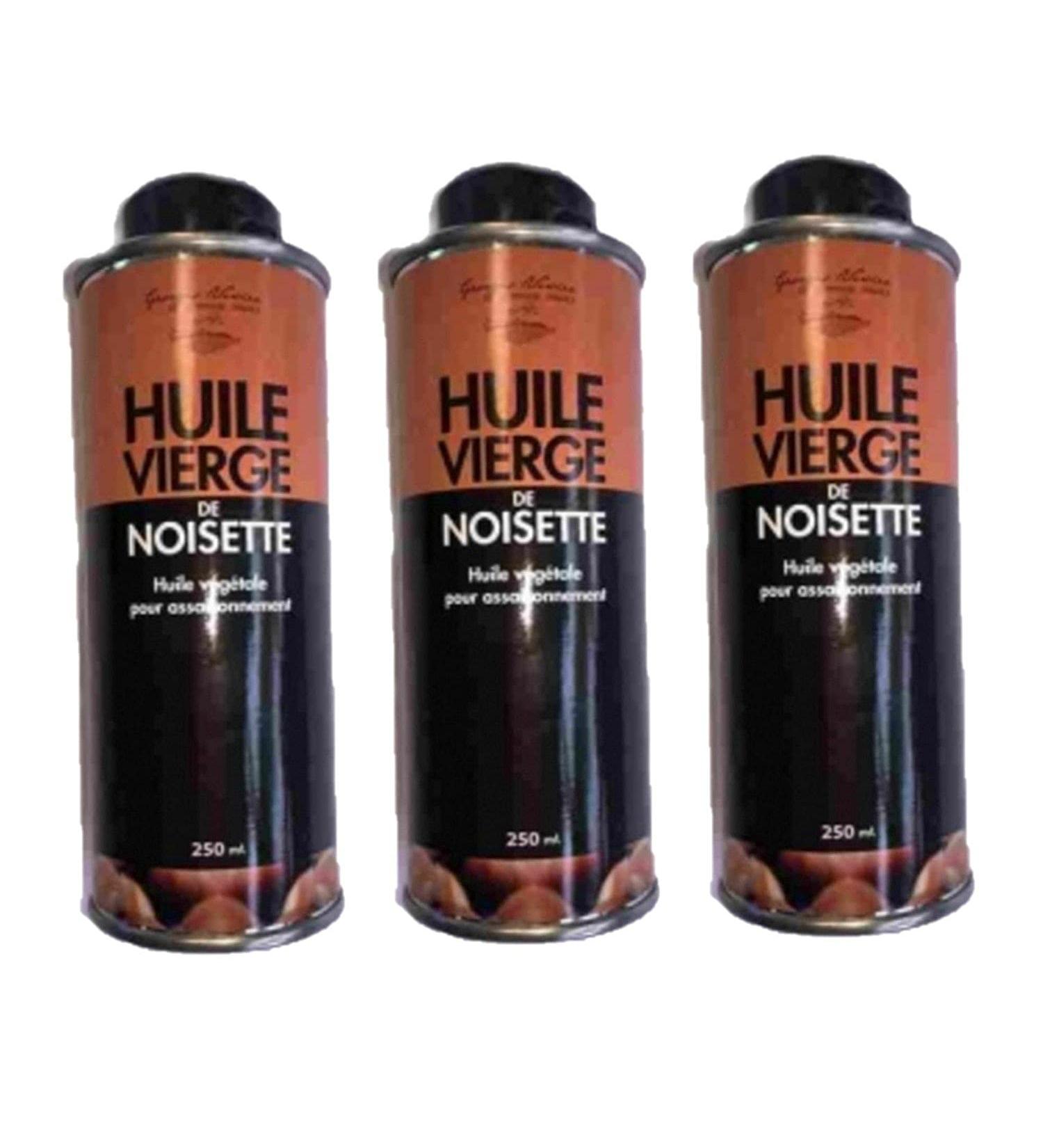 Georges Nivier Set of 3 Virgin Hazelnut Oil 250 ml Bottle